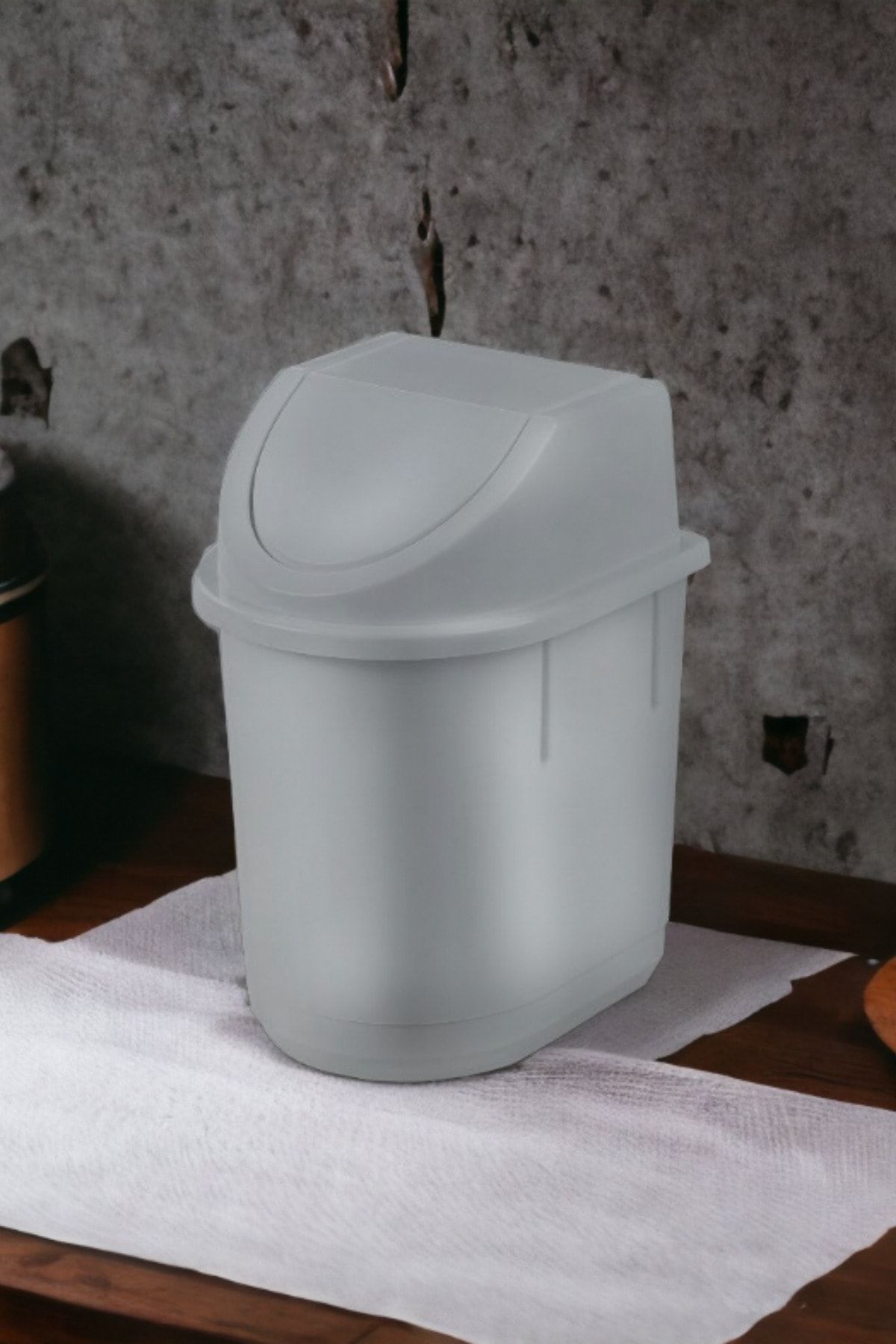 Melkan Home Masa Üstü Çöp Kovası - Küçük Çöp Kovası - Girdap Çöp Kovası 1,5 Litre