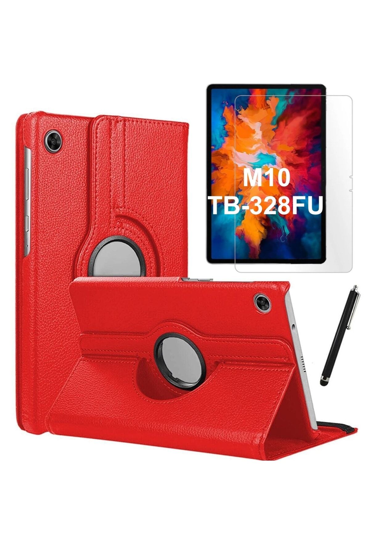 GoGoPlus Lenovo Tab M10 Tb328fu (3 Nesil) T610 Tablet Kılıfı + Ekran Koruyucu + Dokunmatik Kalem Zaae0012tr