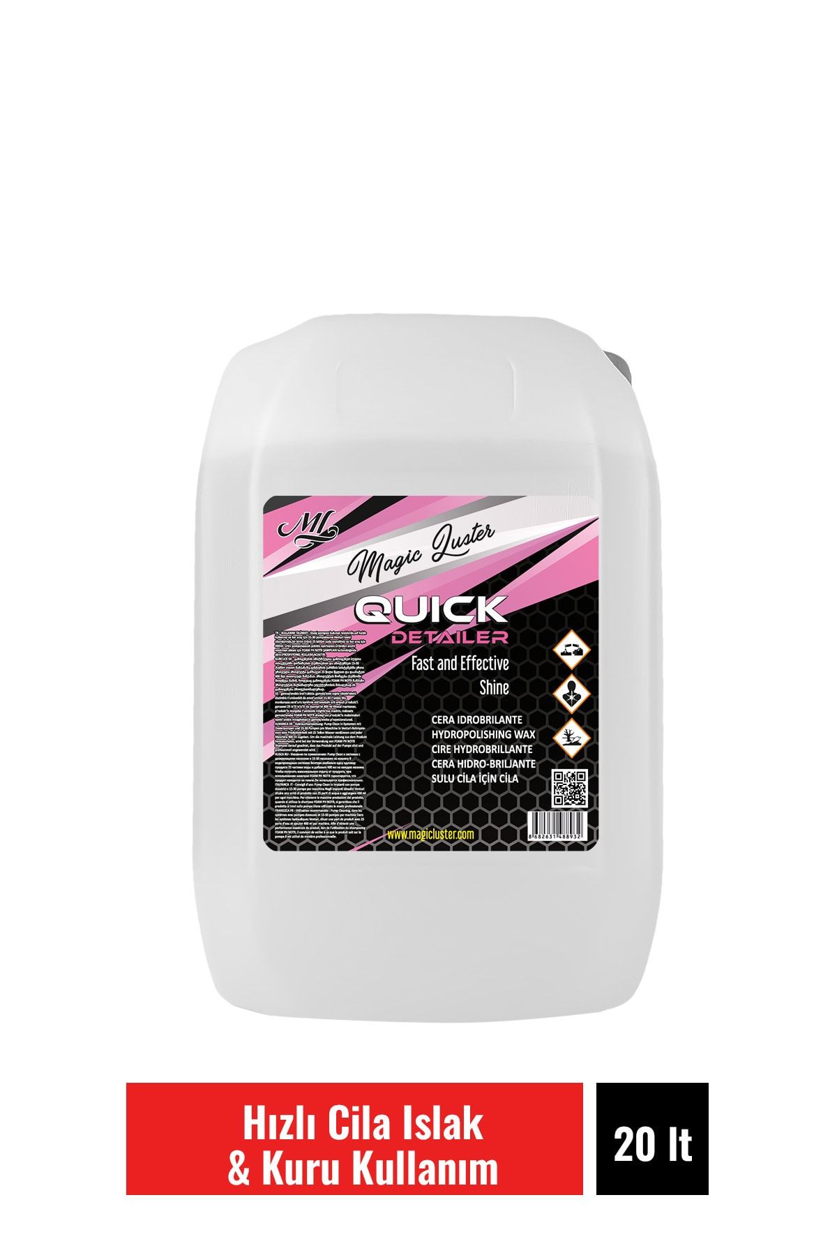 Fast Liquid Quick Detailer 20lt Wax Hızlı Cila ( 1 / 25 Konsantre )