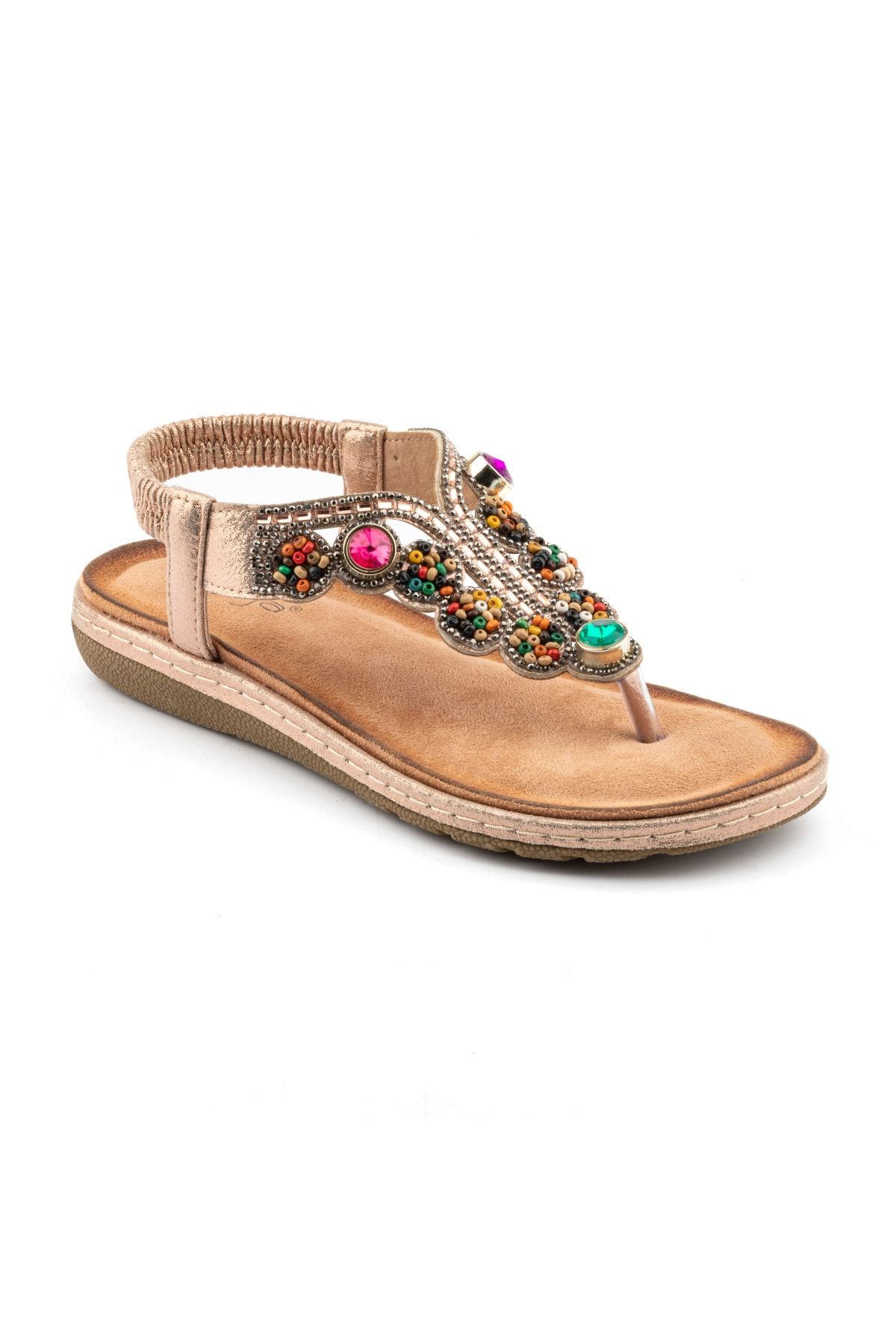 Guja Kadın Parmak Arası Taşlı Sandalet