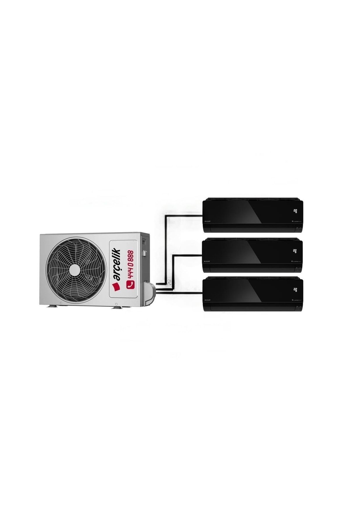 Arçelik Mirror Multi Duvar Tipi 3+1 Inverter 9+9+12 18000btu Klima
