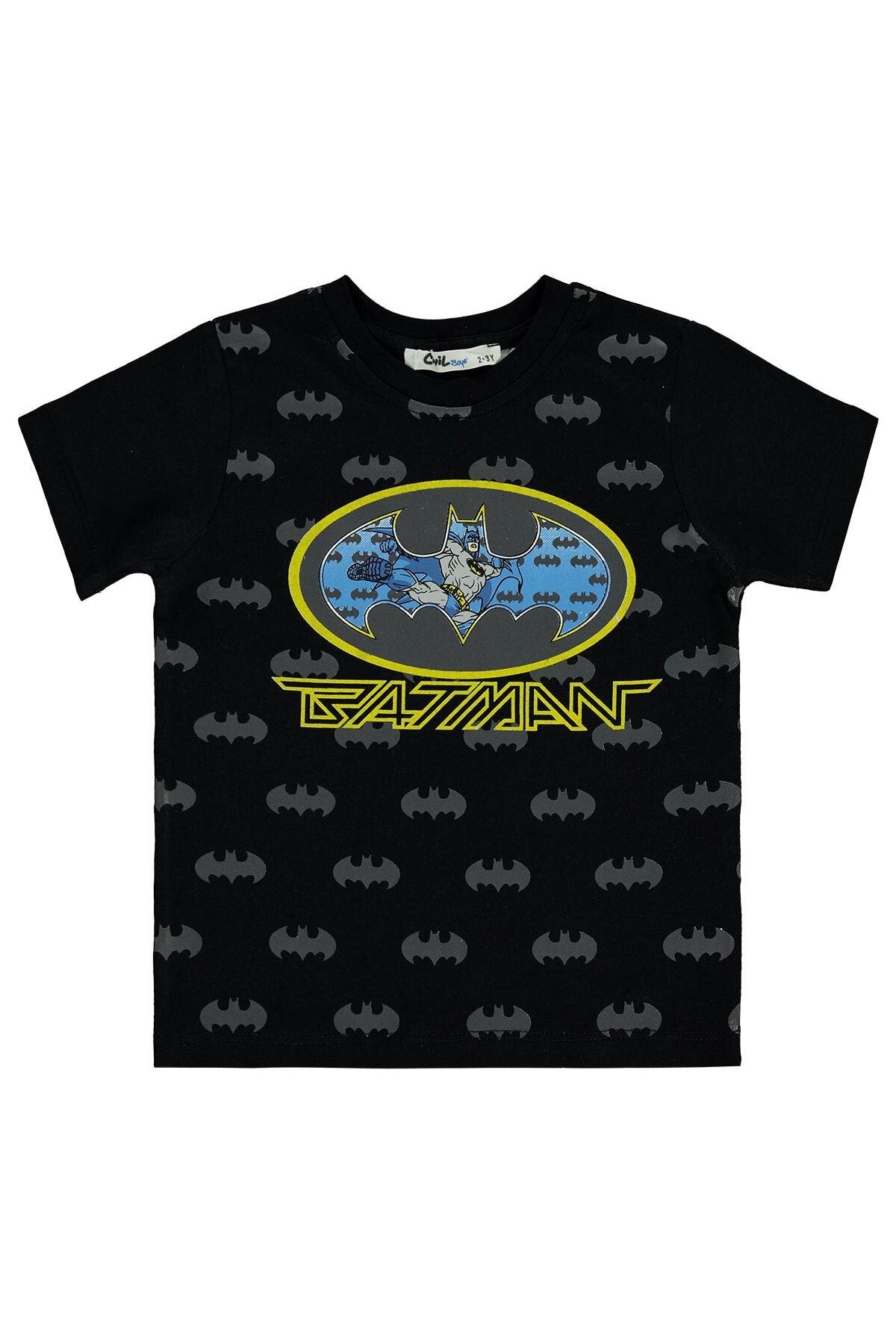 Batman Erkek Çocuk Tişört 2-5 Yaş Siyah
