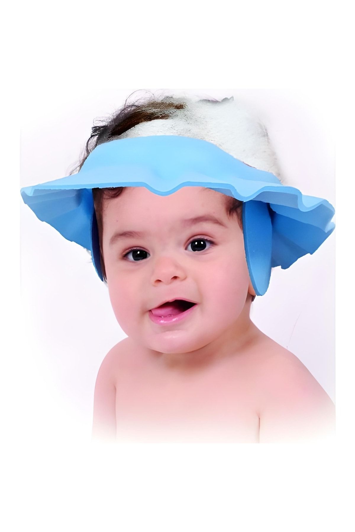 MorBebe Bebek Kulak Banyo Şapkası Düğmeli