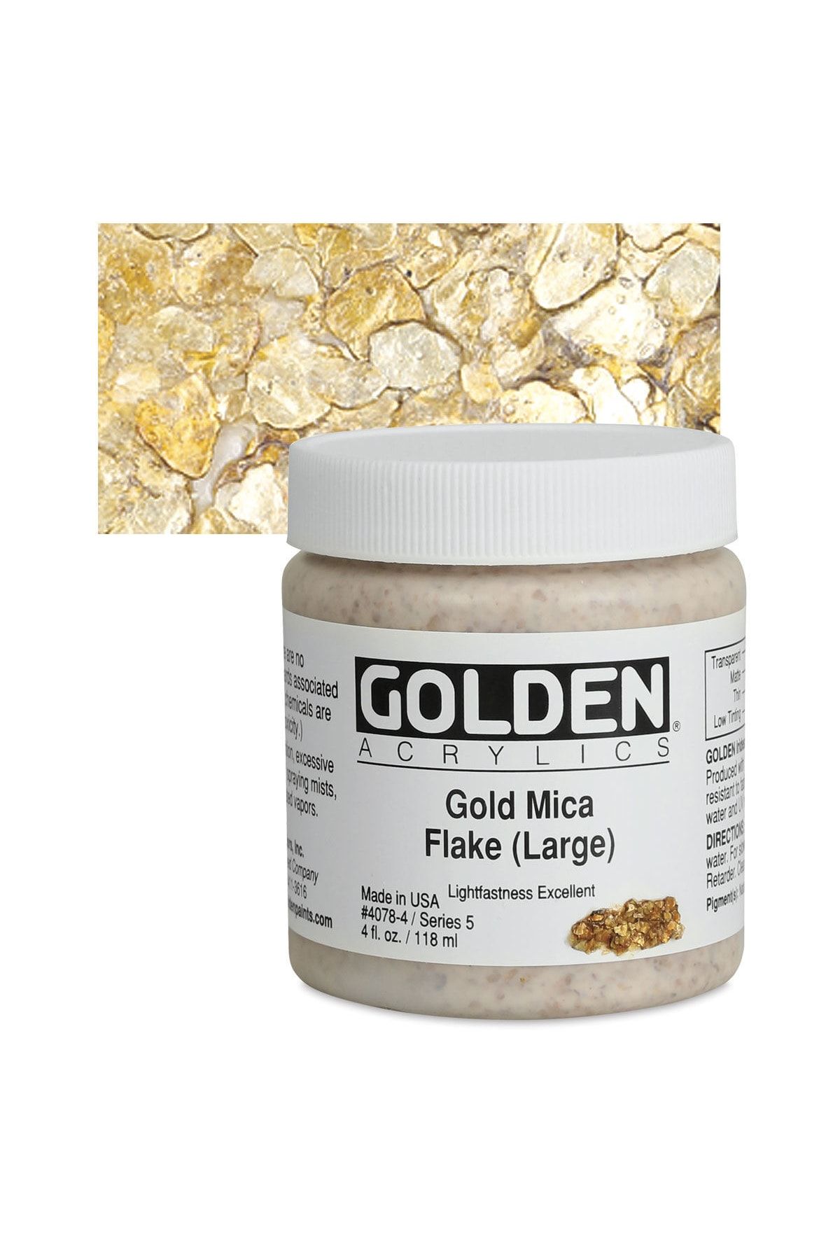 Golden Akrilik 118 Ml S5 Gold Mica Flake (large)