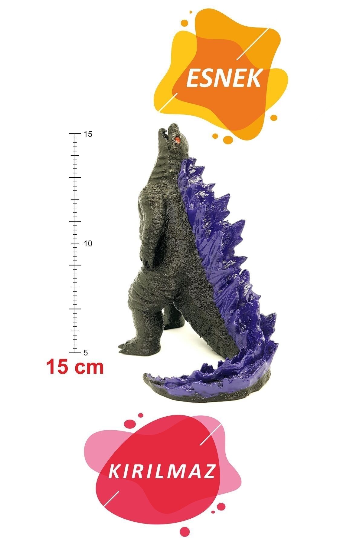 Üçüncü Boyut Dizayn Godzilla Oyuncak 15 Cm