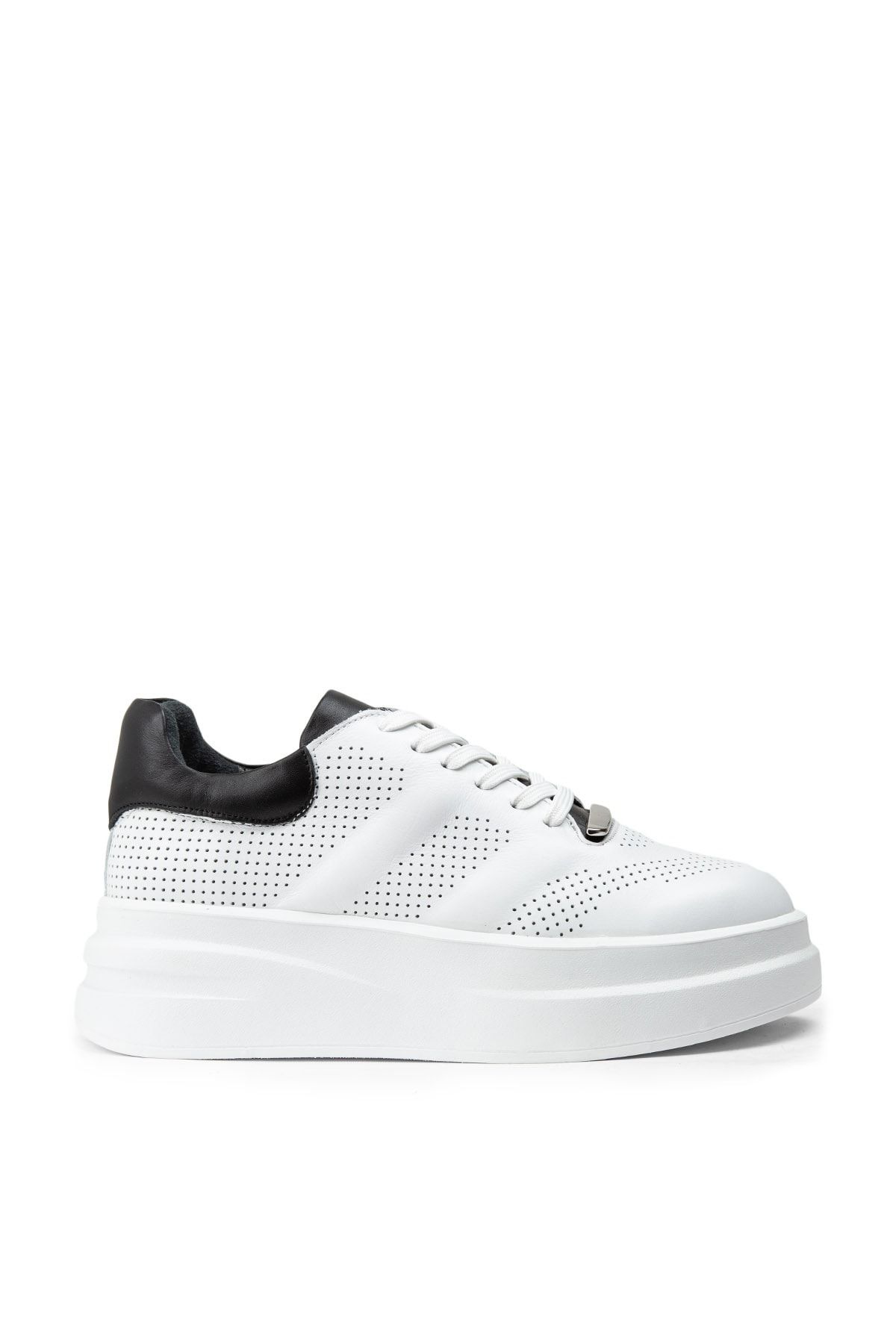 Deery Hakiki Deri Beyaz Sneaker Kadın Ayakkabı