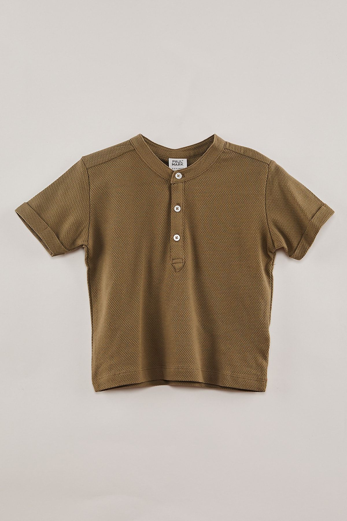PAULMARK Erkek Çocuk Düğme Detaylı T-shirt
