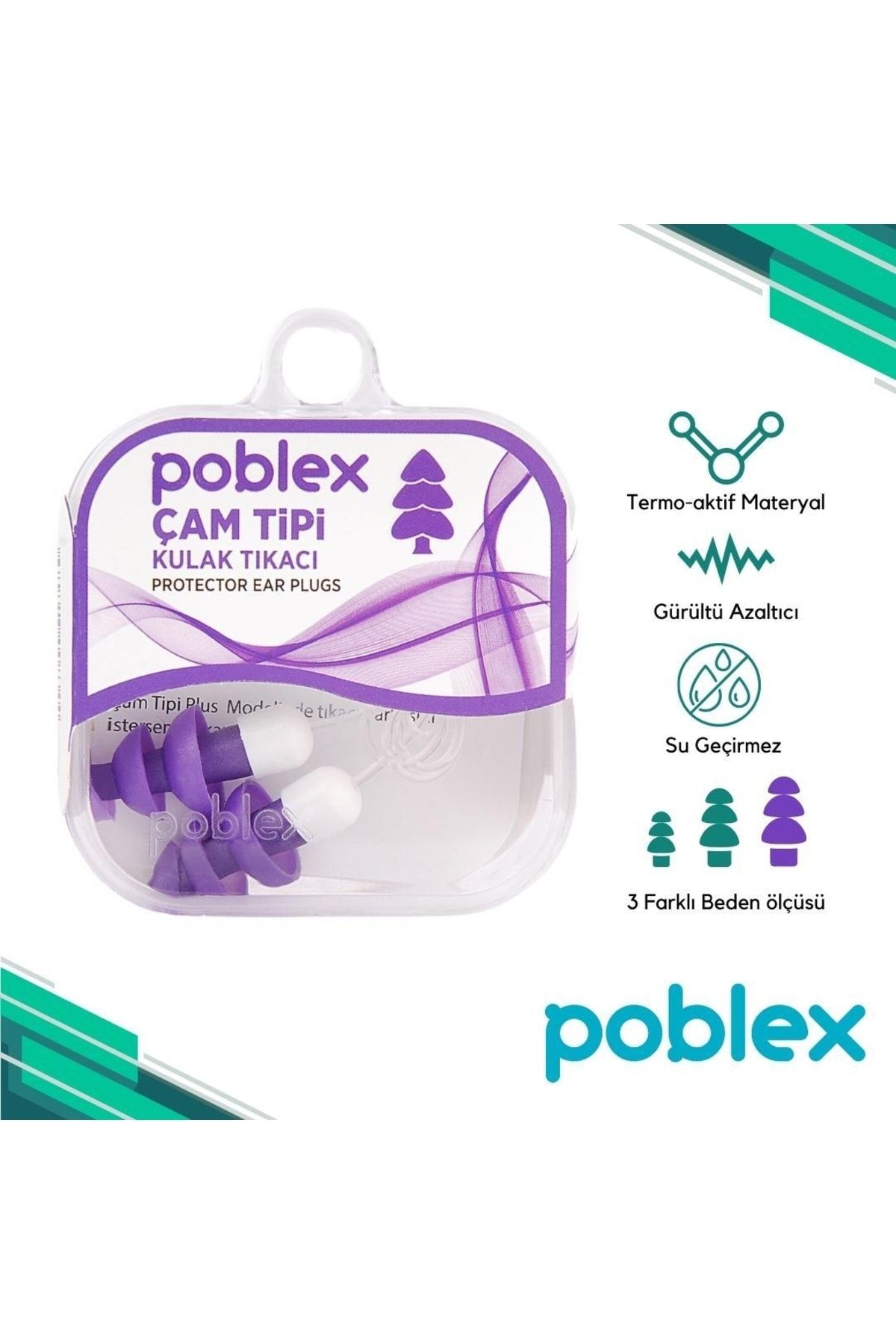 Poblex Çam Tipi Kulak Tıkacı - Large