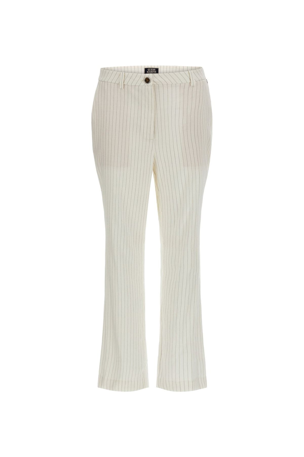 Guess Normal Bel Slim Fit Beyaz Kadın Pantolon W3gb11wfcv0s02q