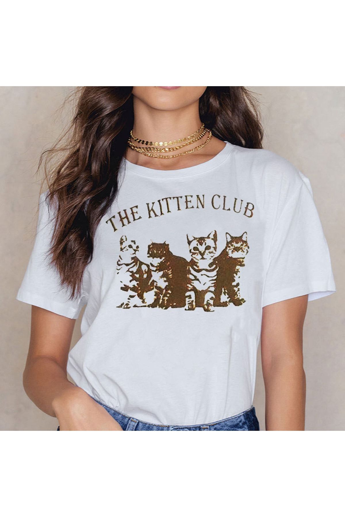Köstebek Ekru Cute Cats - The Kitten Club (unisex) T-shirt