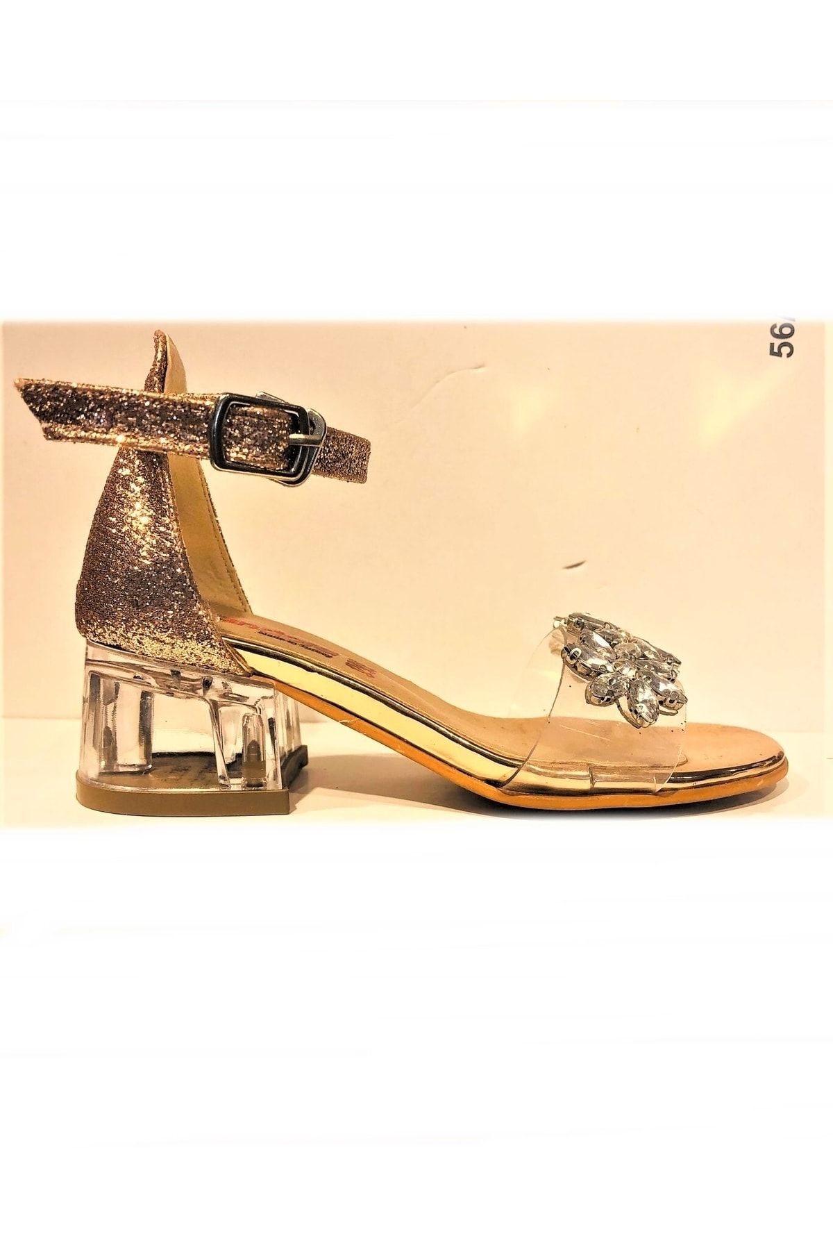 Pandora Kız Çocuk Abiye Ayakkabı Şeffaf Topuk Dügün Ve Balo Ayakkabısı 855p762 Marsilya
