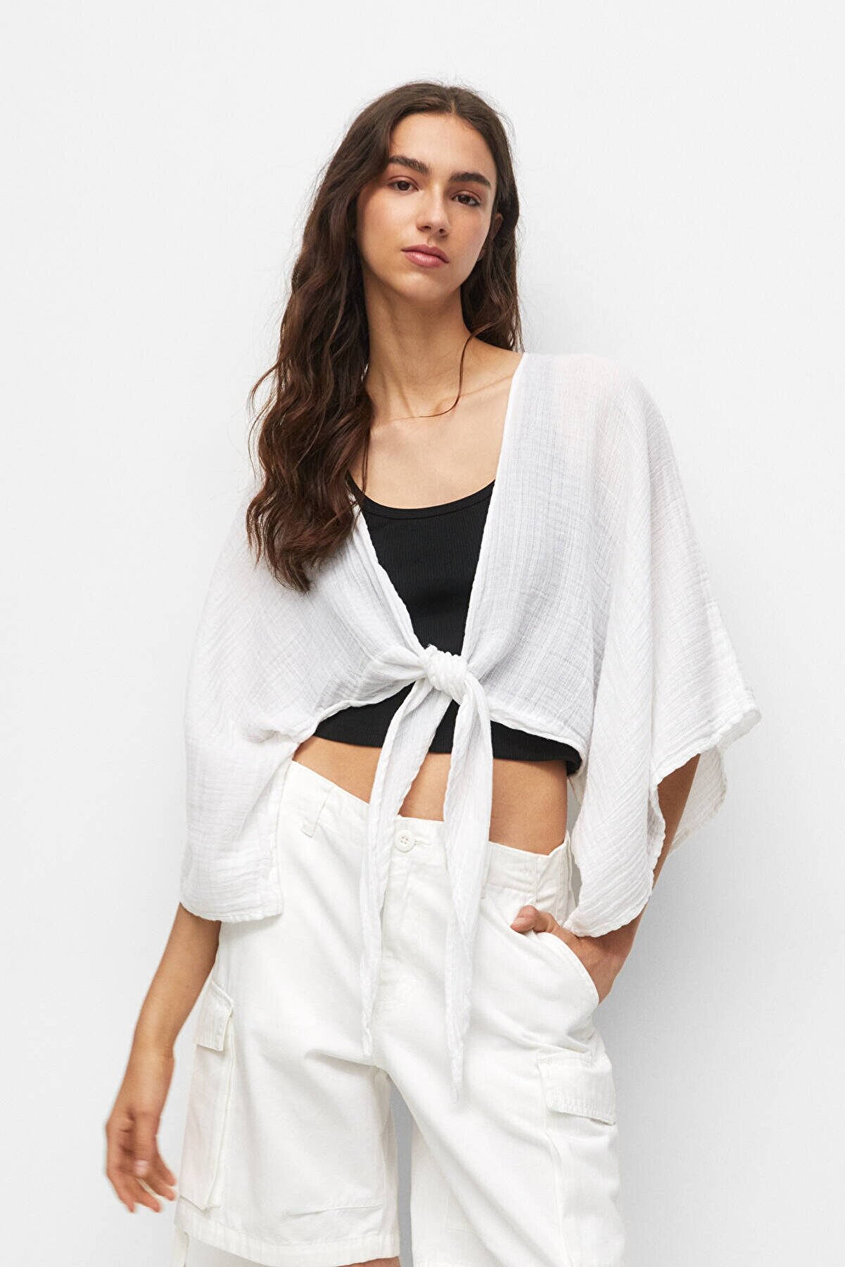 Pull & Bear Crop Kimono Fiyatı, Yorumları Trendyol