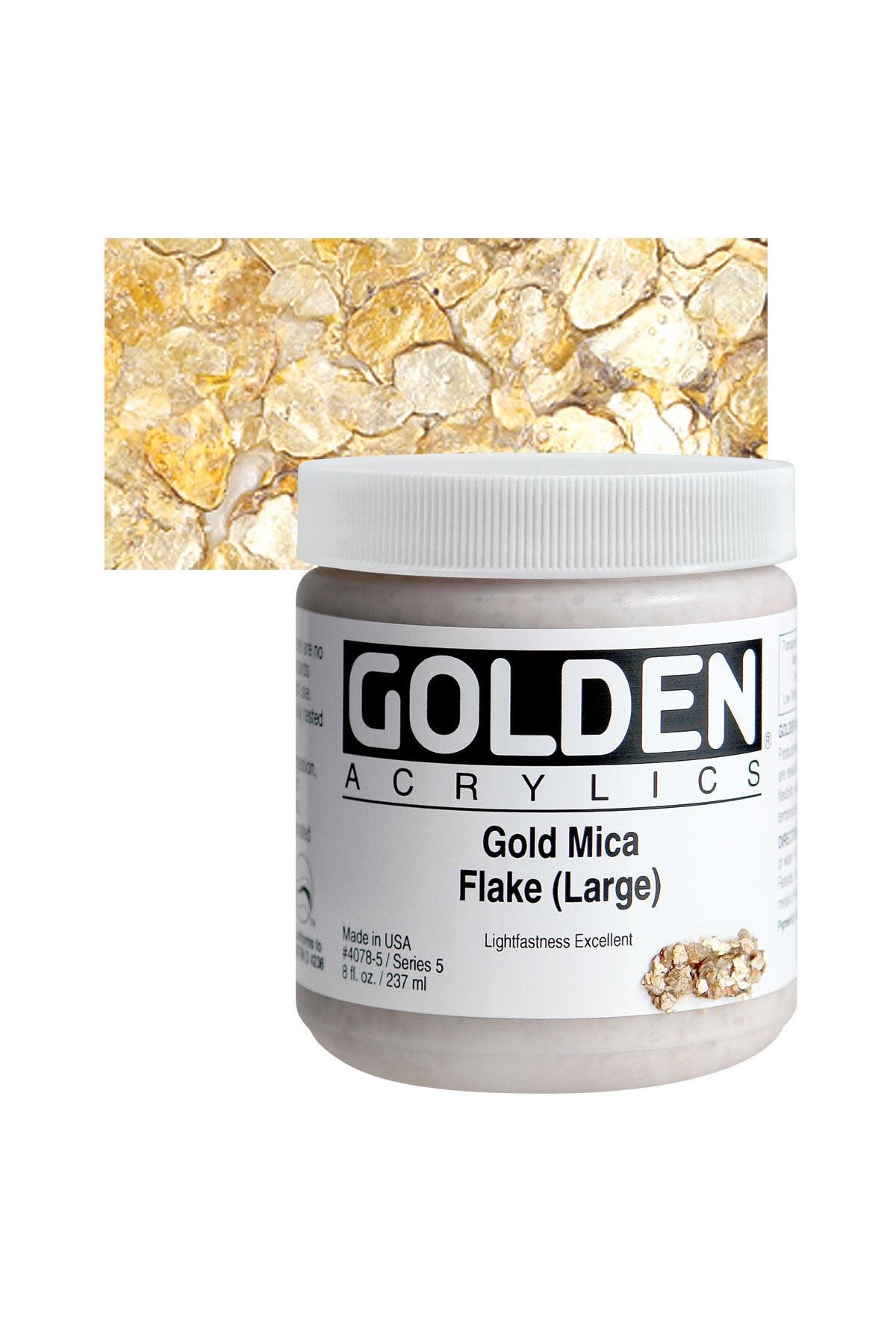 Golden Akrilik 237 Ml S5 Gold Mica Flake (large)