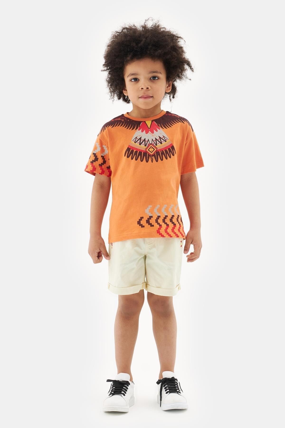 Nebbati Erkek Çocuk Oranj Tshirt