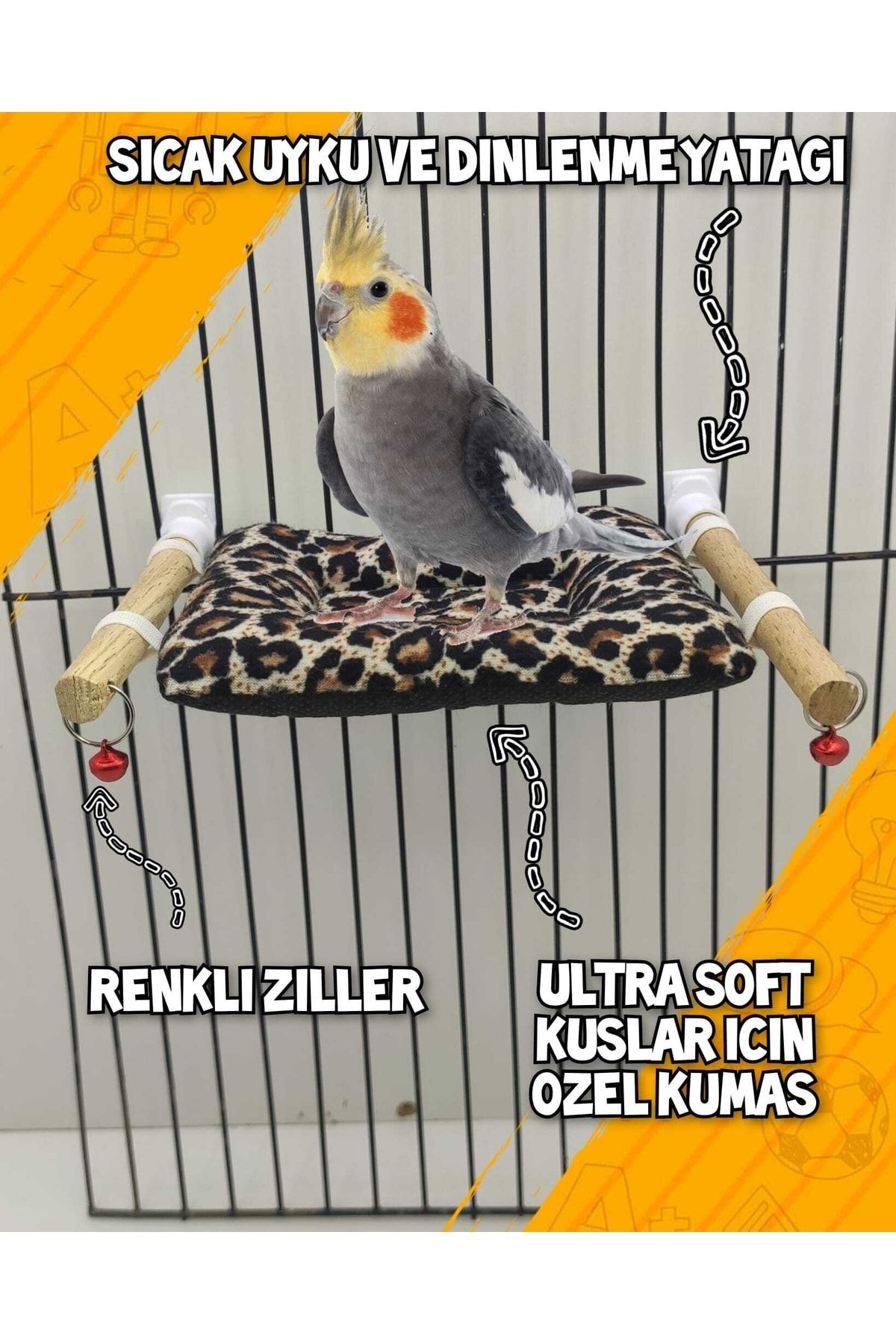 ozzipetshop Sultan Papagan Tünekli Uyku Ve Dinlenme Yastığı+ Süpriz Hediye
