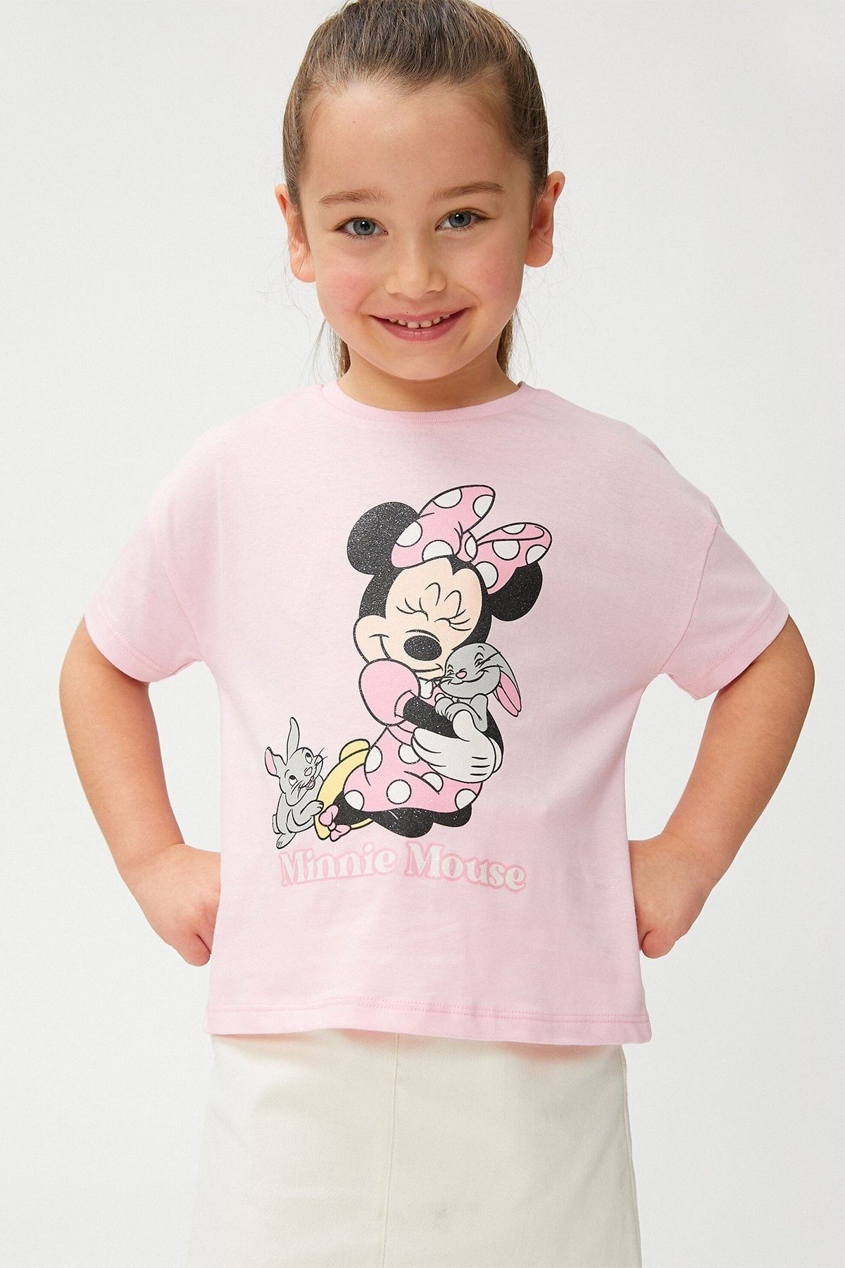 Koton Kız Bebek Lisanslı Pamuklu Minnie Mouse Tişört 3smg10164ak