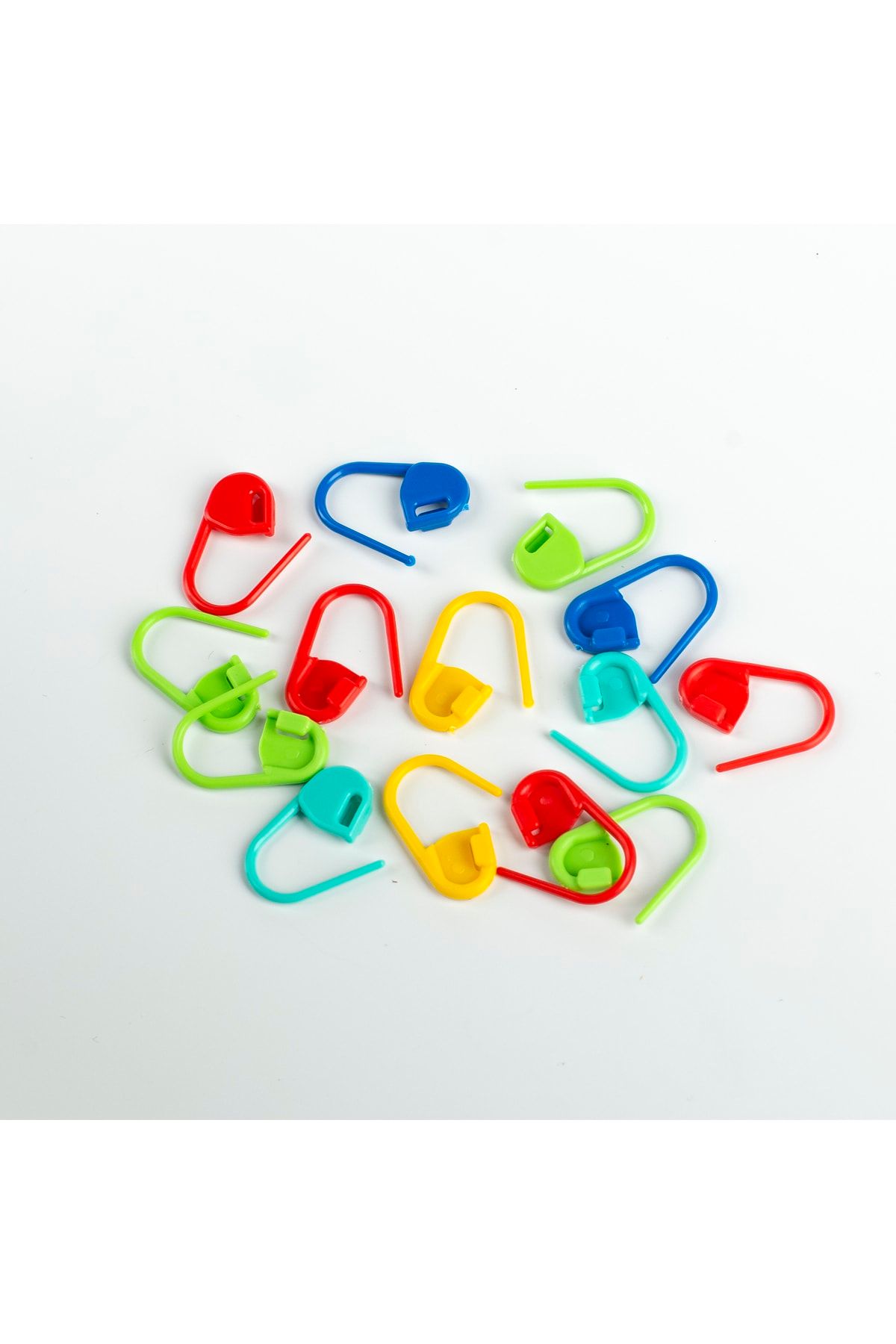 yfhobi 10 Adet - Karışık Renkli Plastik Çengelli Iğne Klips, Plastik Iğne Klips
