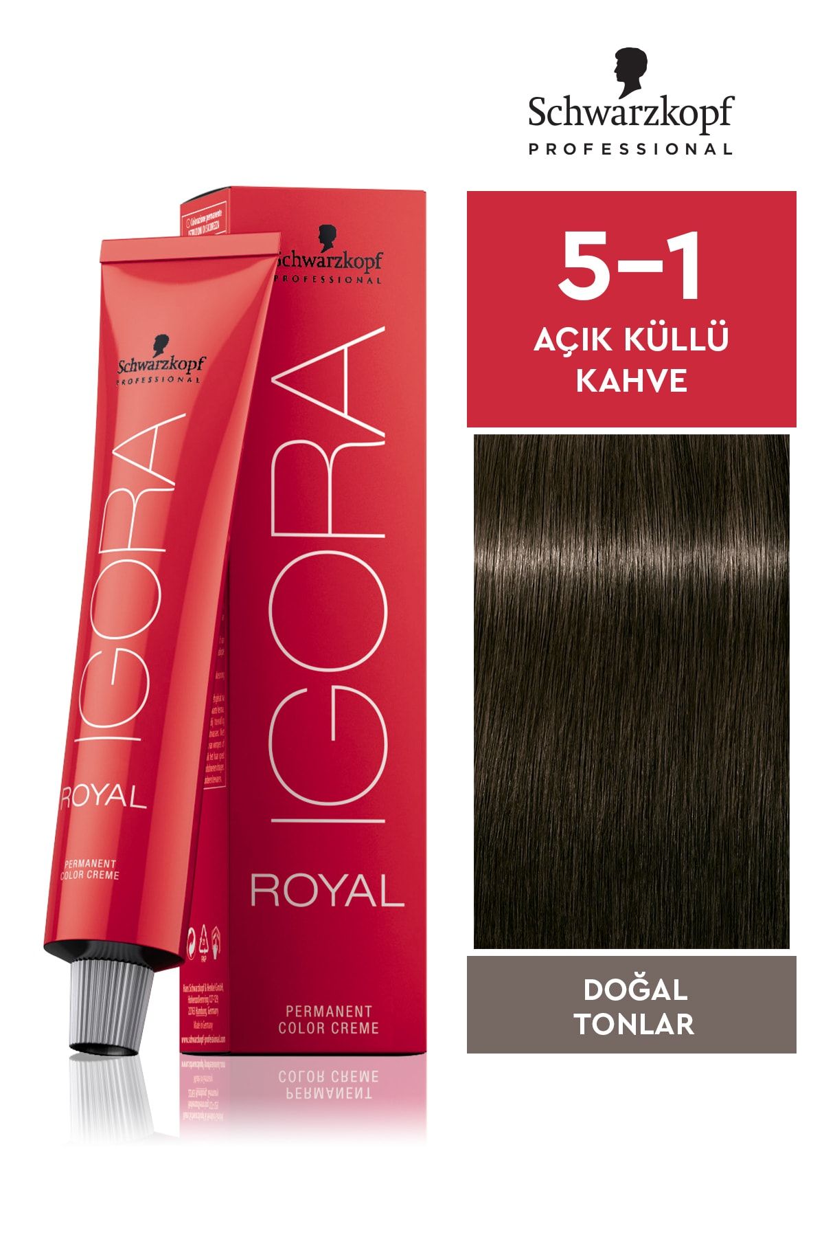 Igora Royal Doğal Tonlar 5-1 Açık Küllü Kahve Saç Boyası 60 ml