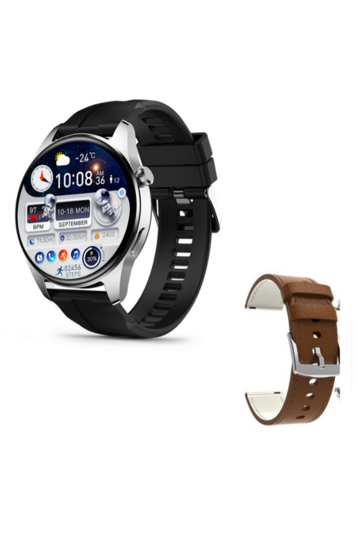 Teknoloji Gelsin Hk 4 Hero Akıllı Saat 1.5 Inç Amoled Ekran Smartwatch Pusula Gt4 Pro Max Çift Kordonlu Gps Nfc Siri