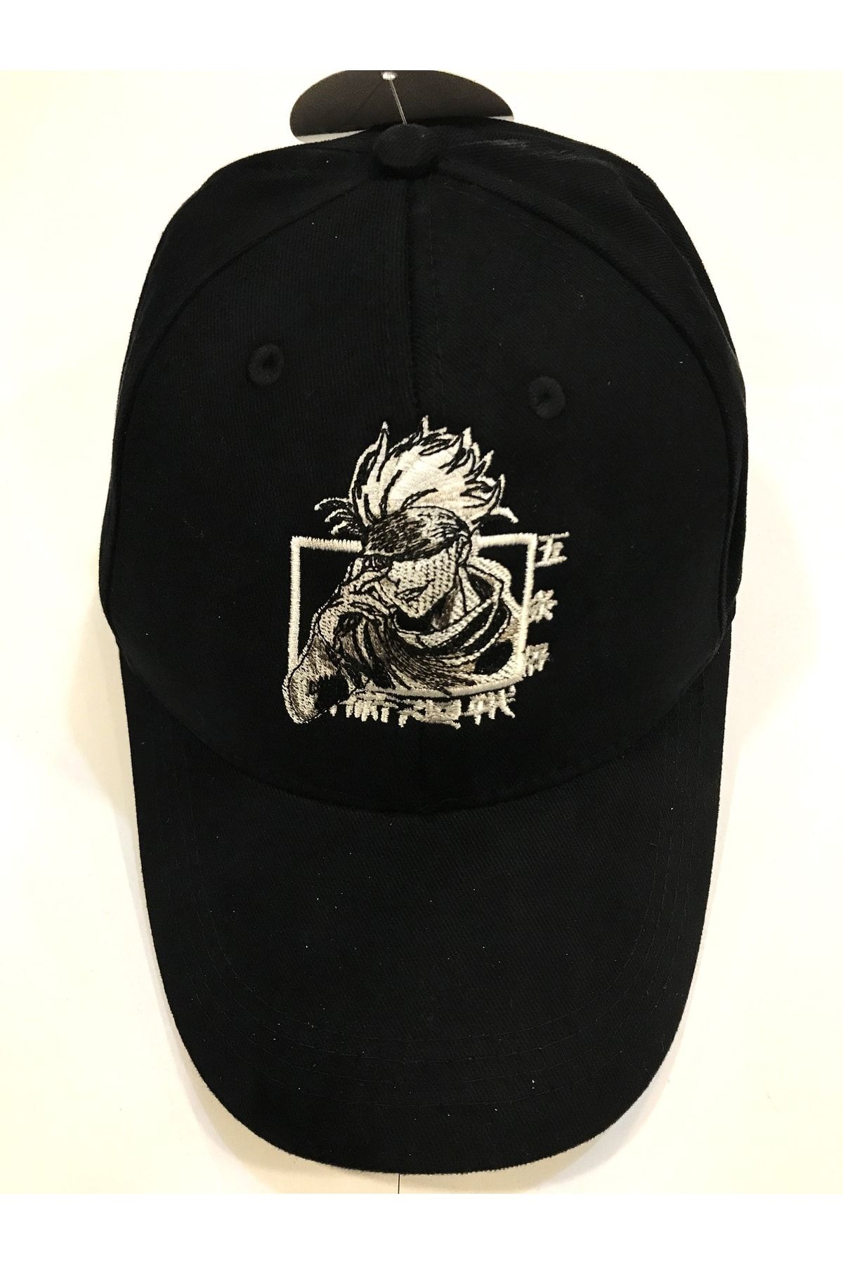 Orijin Tekstil Jujutsu Kaisen Satoru Gojo Nakışlı Unisex Siyah Şapka