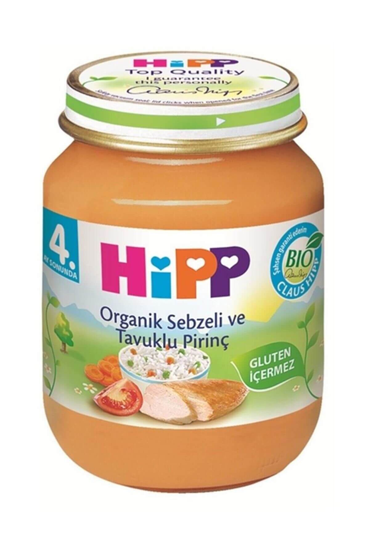 Hipp Organik Pirinçli ve Tavuklu Sebze Kavanoz Maması 125 gr