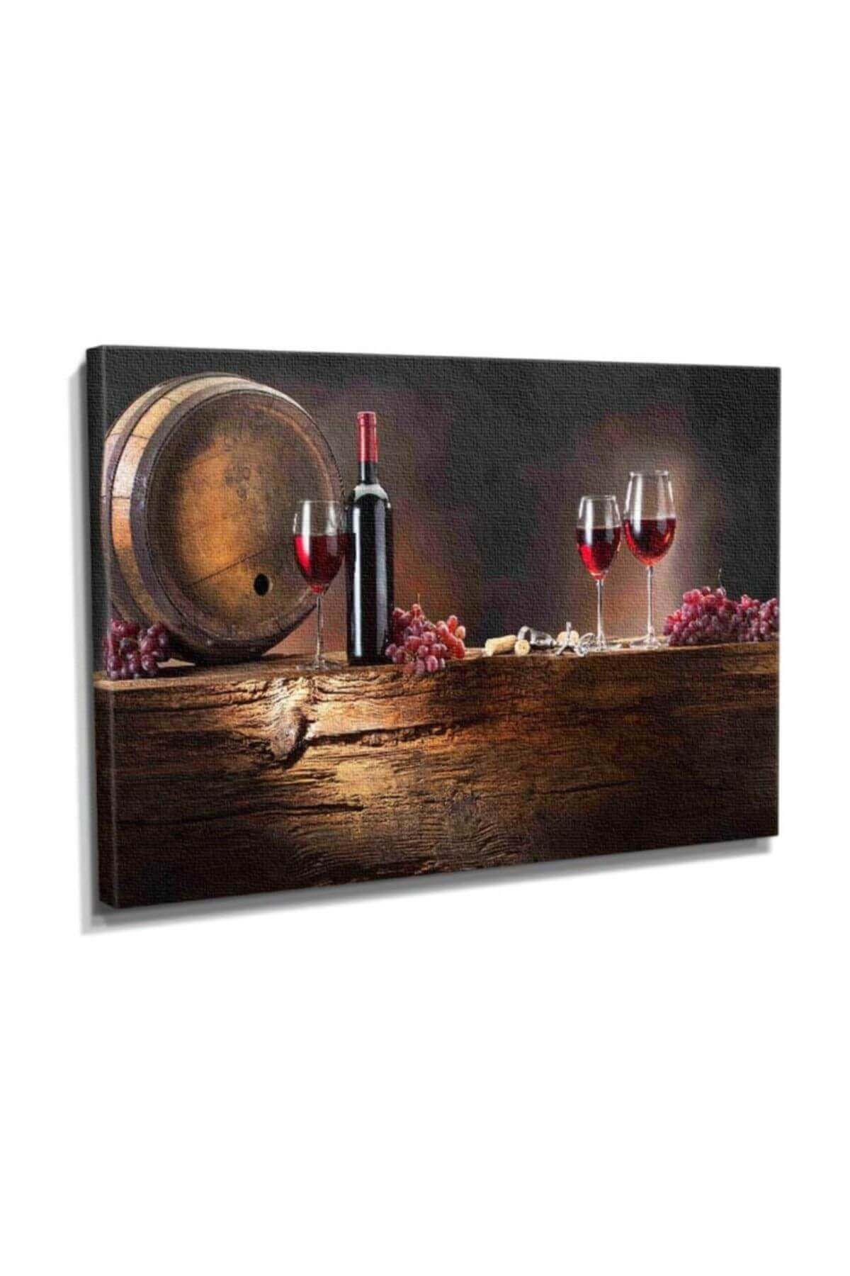 Dekor Sevgisi Şarap Koleksiyonu Canvas Tablo  45x30 DTC14530241
