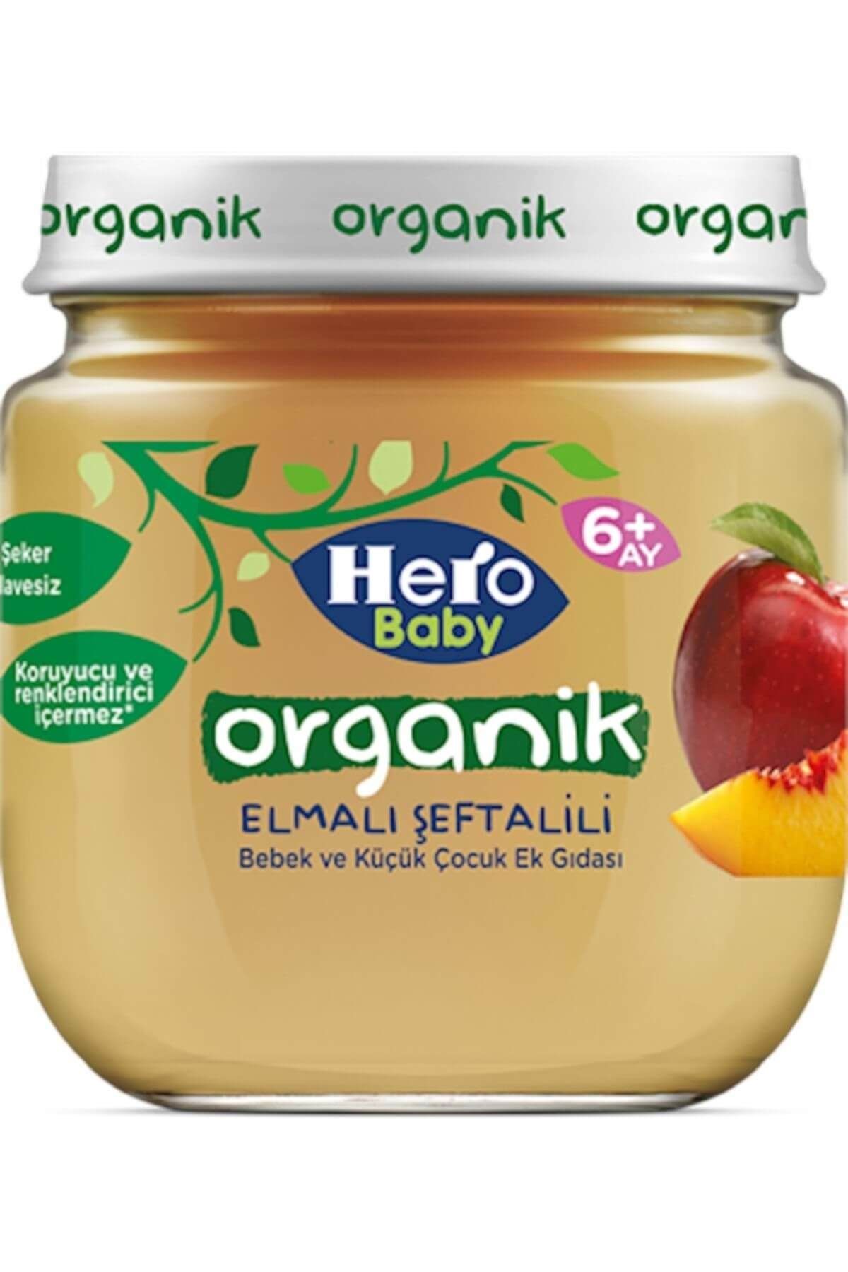 Hero Baby Püre Organik 120 Gr Elmalı Şeftalili