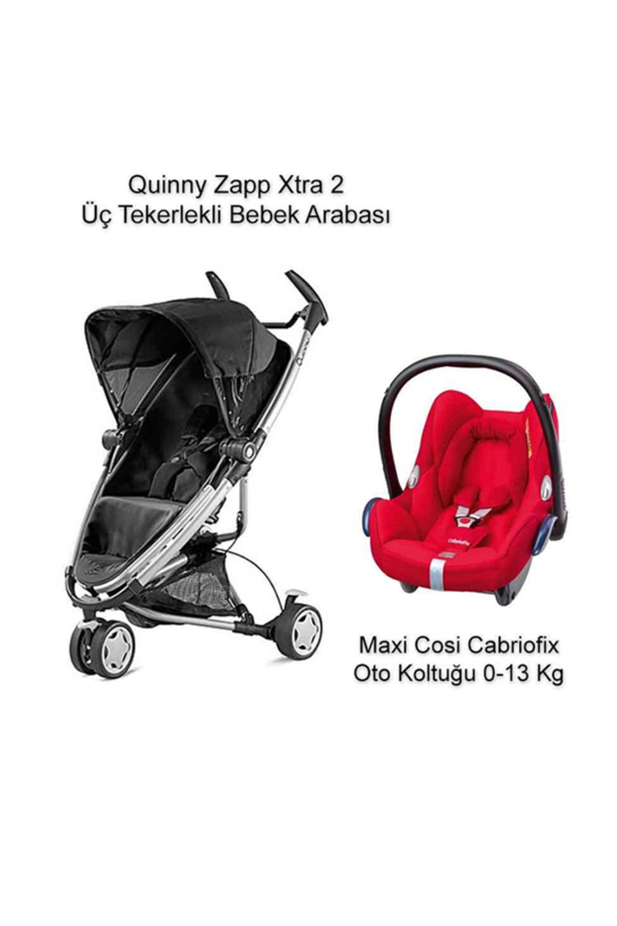 Quinny Zapp Xtra 2+Cabriofix Kampanyası Origami Red /