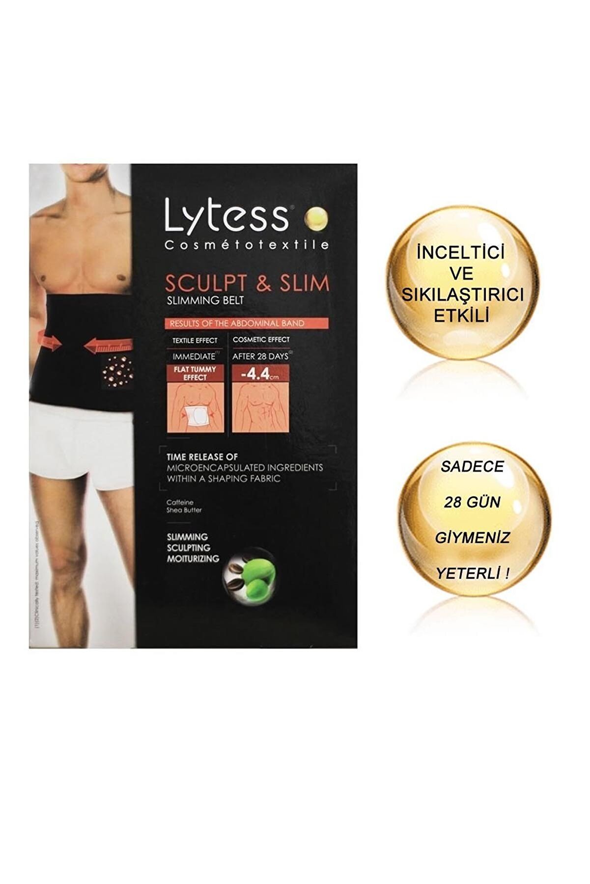 Lytess Erkekler için Sıkıştırıcı Etkili Siyah Korse - Men Sculpt&Slim Slimming Belt Xxl 3662019000289
