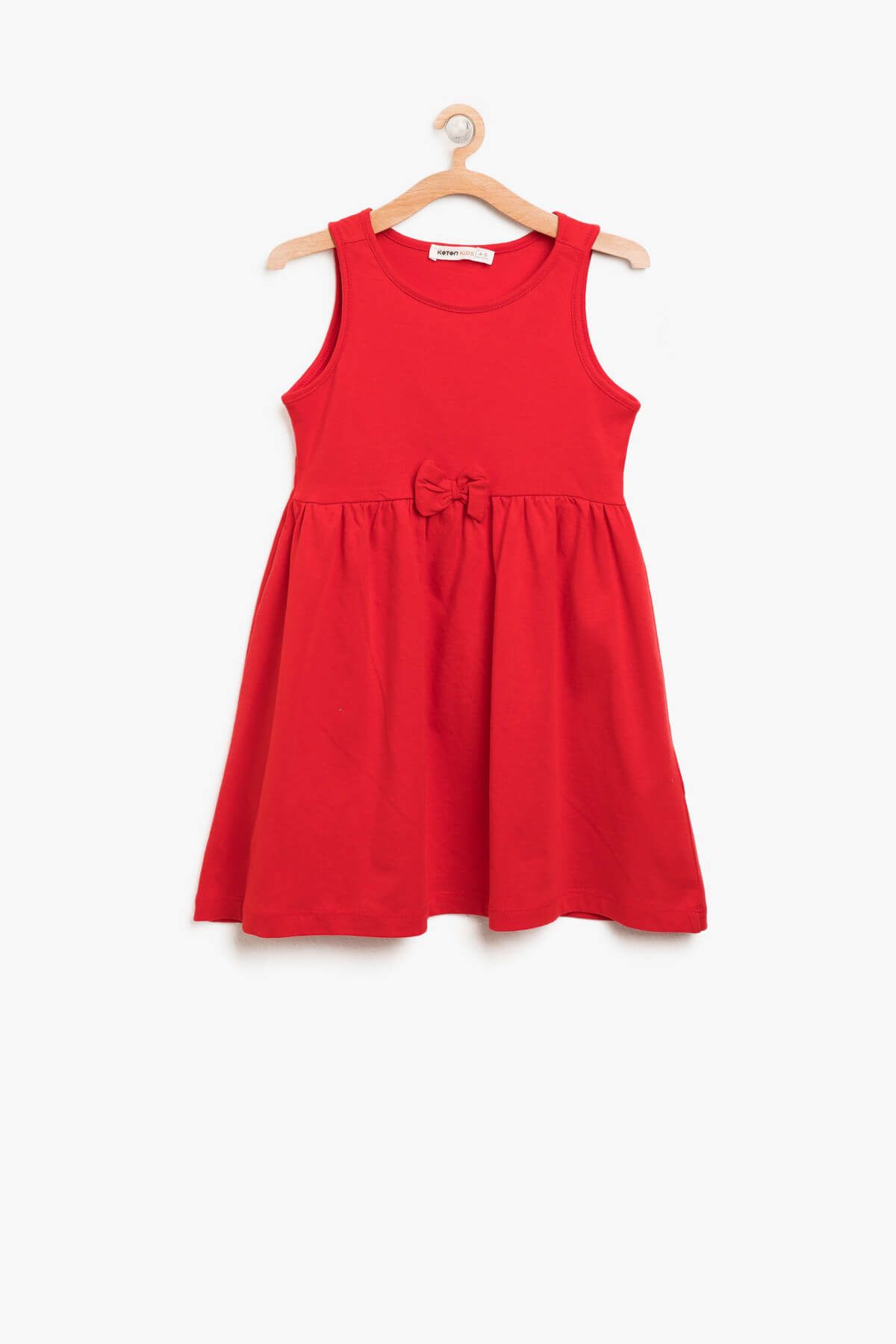 Koton Kırmızı Kız Çocuk Fiyonk Detaylı Elbise