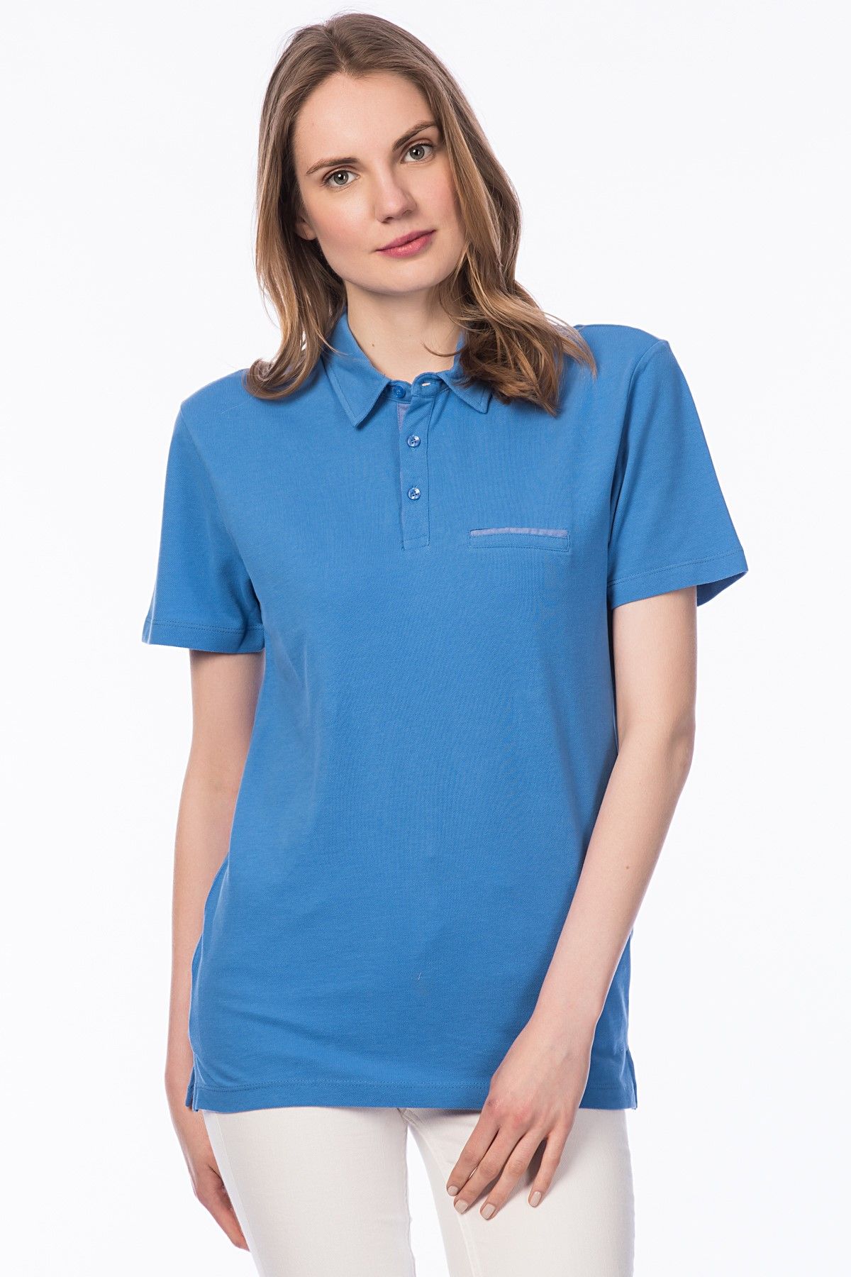 Koton Kadın Mavi T-shirt 5YAP19711KK