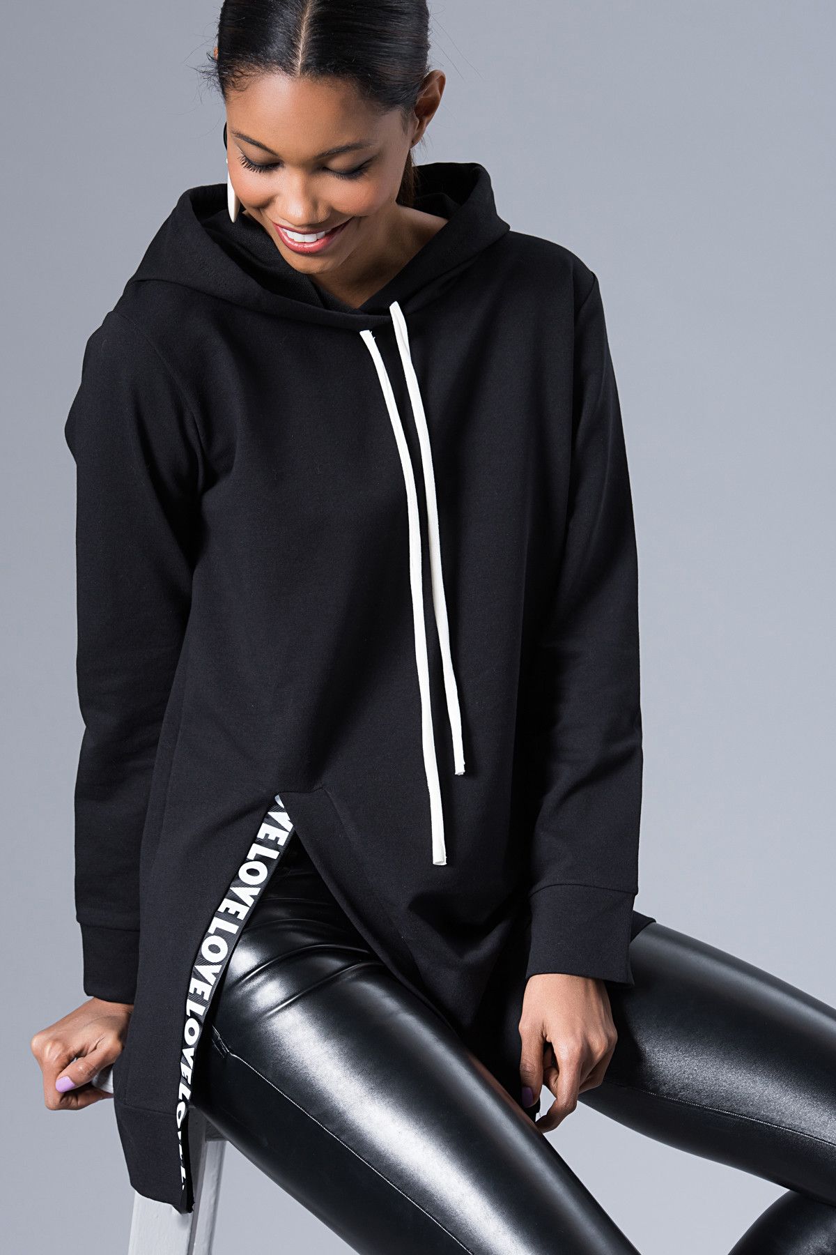 Cool & Sexy Kadın Siyah Sweatshirt M360