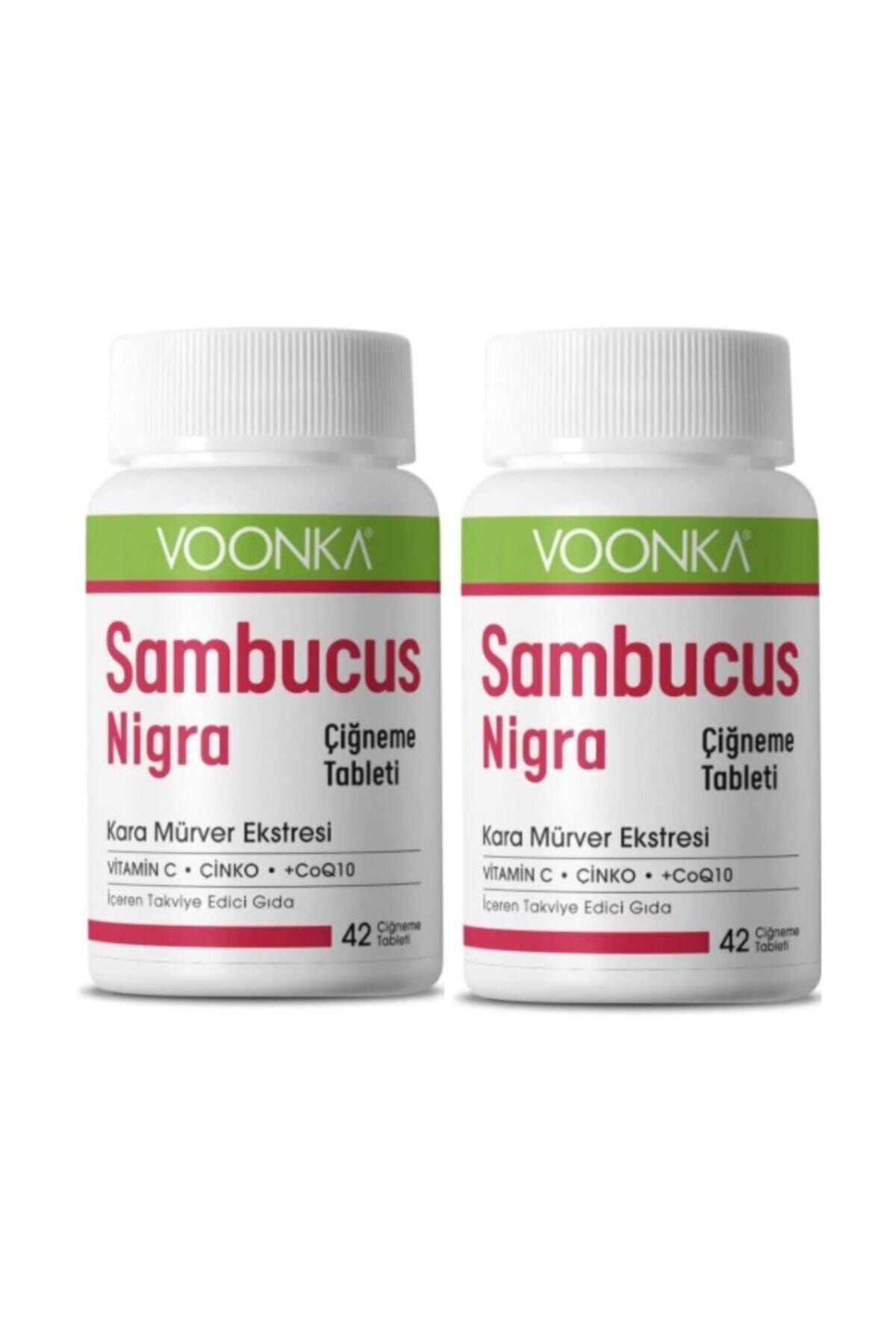 Voonka Sambucus Nigra 42 Çiğneme Tableti Kara Mürver Ekstresi Vitamin C Çinko Coq10 2 Adet