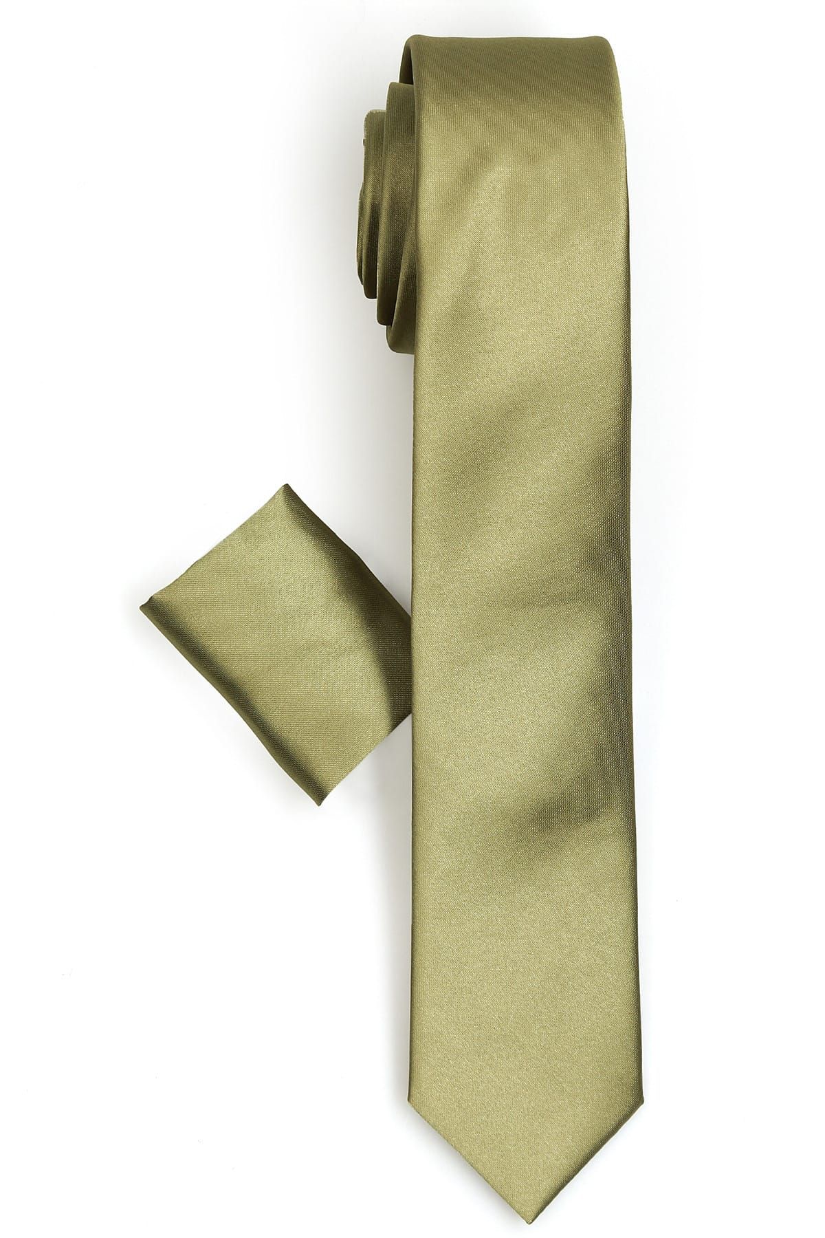 Varetta Erkek Yağ Yeşili Mendilli Kravat