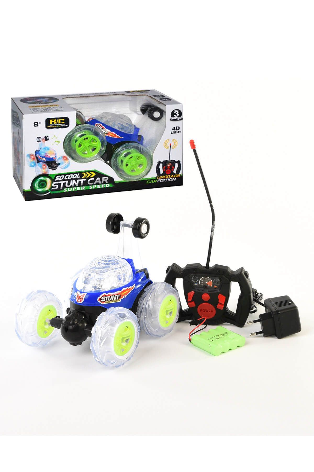 Can Toys Can Uzaktan Kumandalı Şarjlı Işıklı Takla Atan Jeep Mavi /