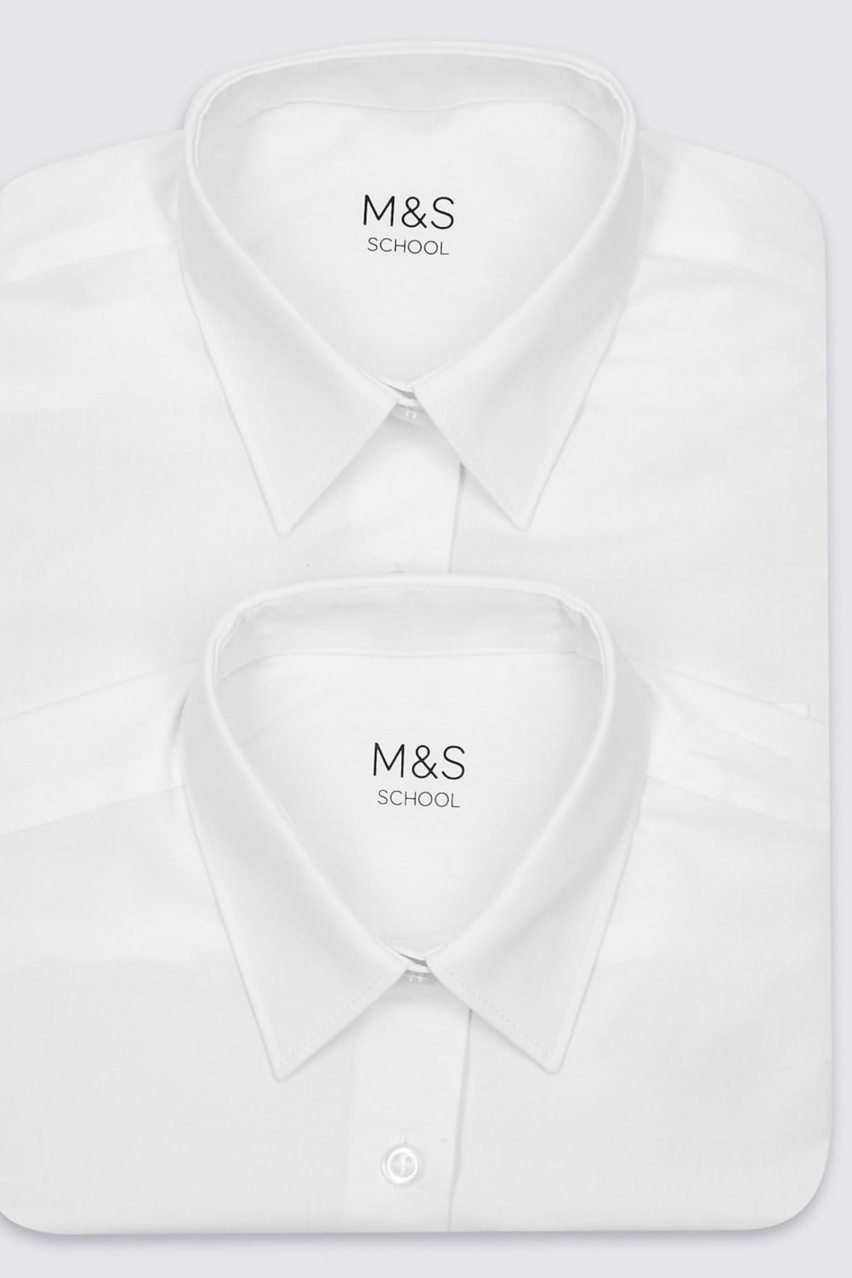 Marks & Spencer Beyaz Erkek Çocuk 2'li Ütü Gerektirmeyen Gömlek