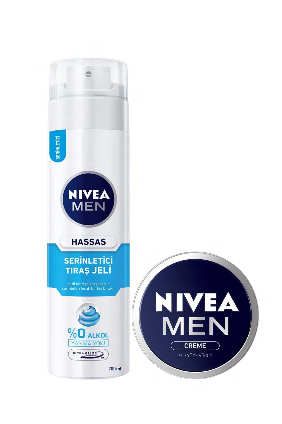 NIVEA Tıraş Jeli Hassas Serinletici+ Men Crème 30 ml