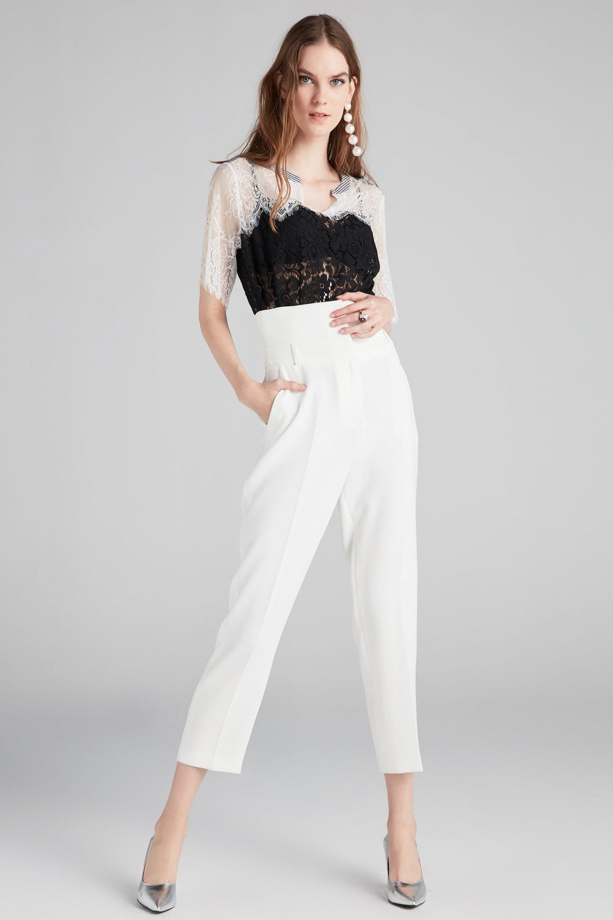 İpekyol Kadın Kırık Beyaz Pantolon IS1180003068