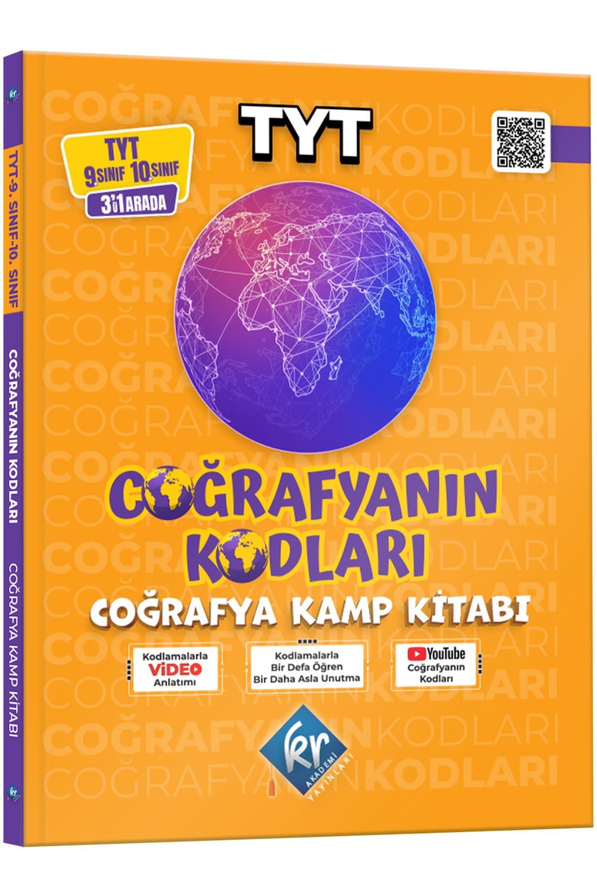 KR Akademi Yayınları Tyt Coğrafya 9. Sınıf 10. Sınıf Coğrafyanın Kodları Video Ders Kitabı