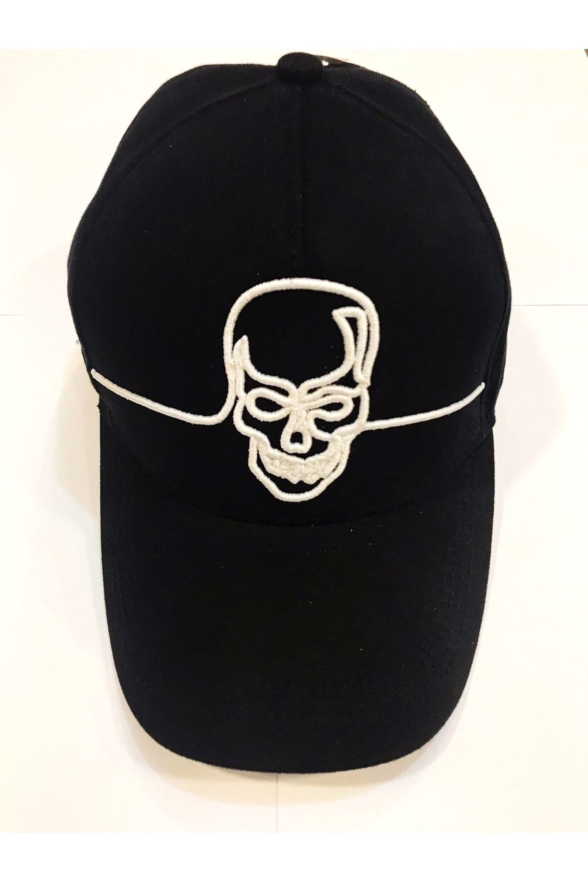 Orijin Tekstil Kurukafa Skull Nakışlı Unisex Siyah Şapka