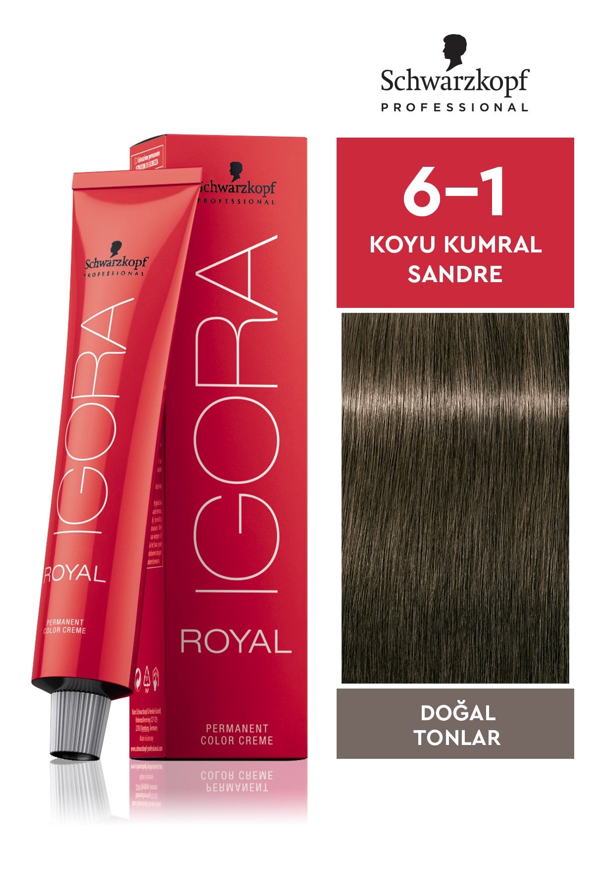 Igora Royal Doğal Tonlar 6-1 Koyu Kumral Sandre Saç Boyası 60ml