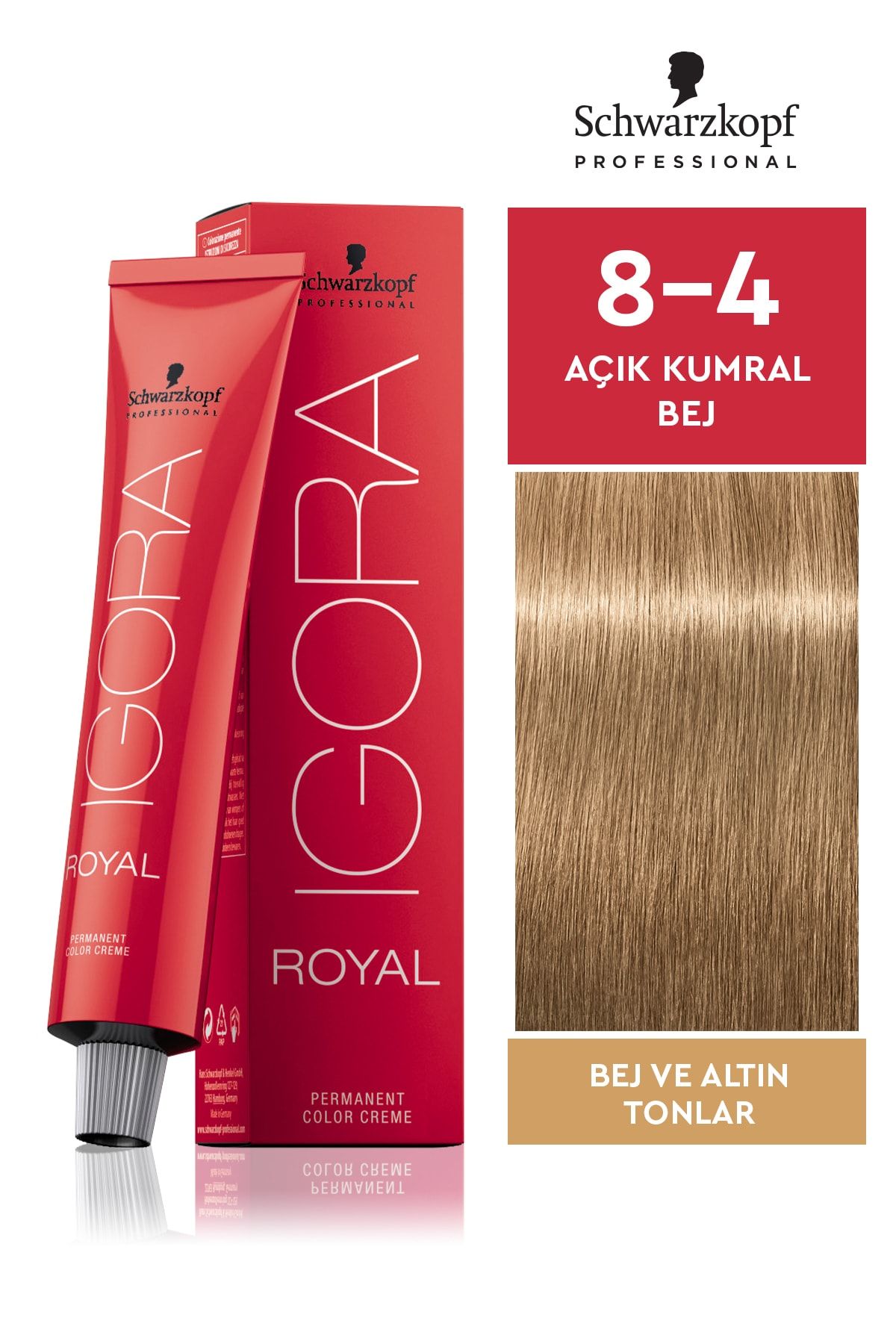 Igora Royal Altın Tonlar 8-4 Açık Kumral Bej Saç Boyası 60ml