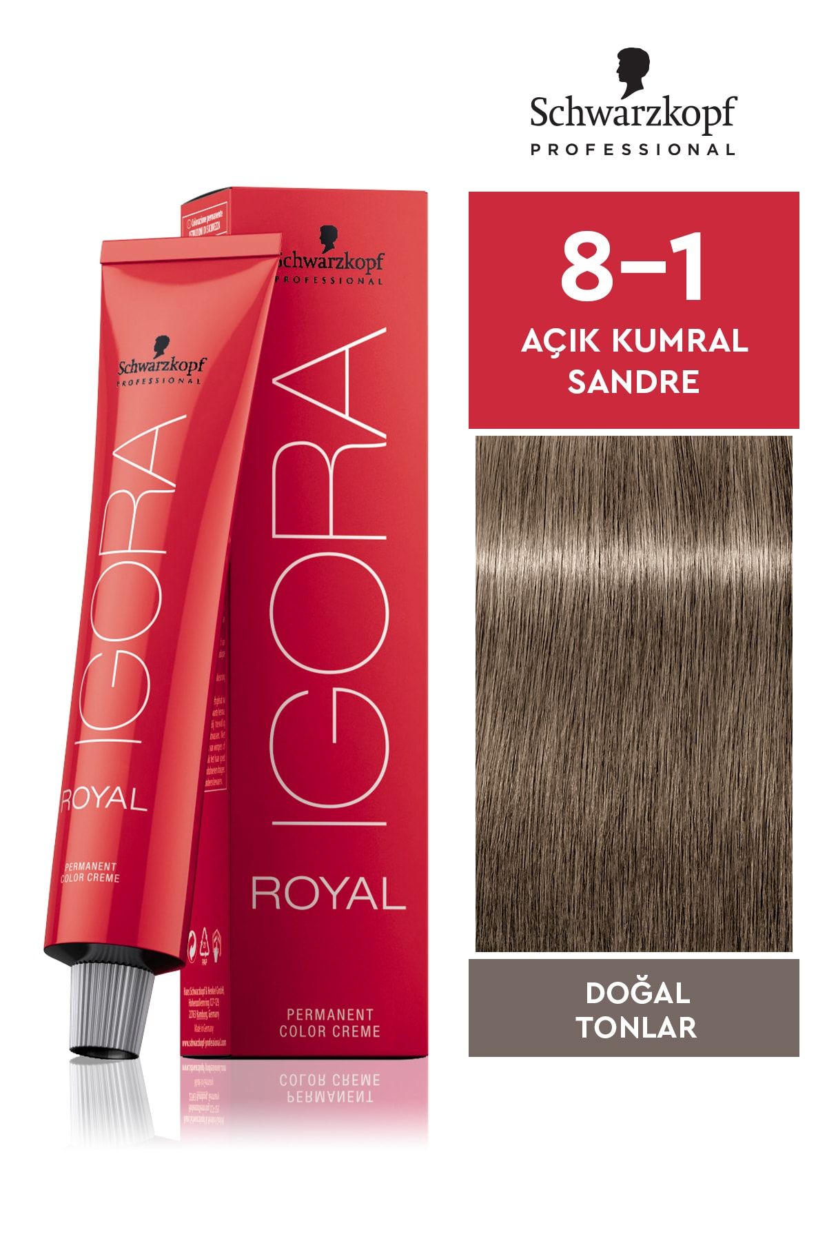 Igora Royal Doğal Tonlar 8-1 Açık Kumral Sandre Saç Boyası 60ml