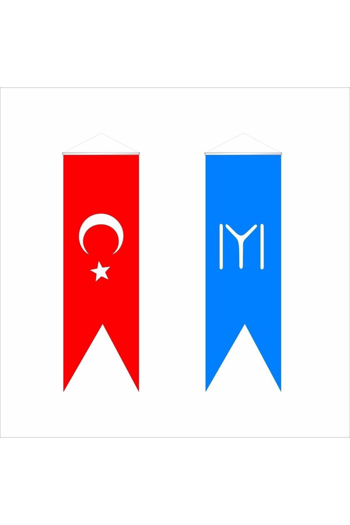 bayrakal  Kayı Boyu Vetürk Kırlangıç Saten Bayrak 50x150cm.