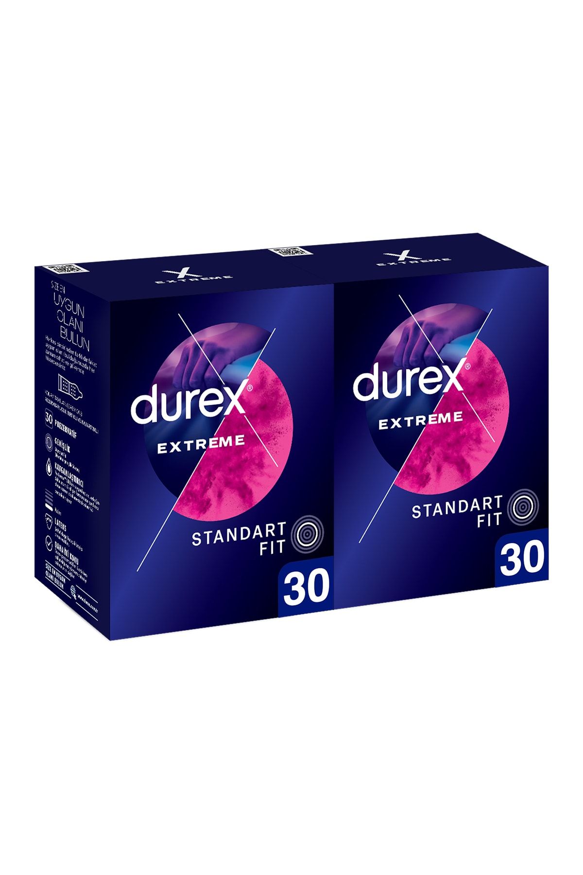 Durex Extreme Geciktiricili ve Tırtıklı Prezervatif 30'lu X 2 Adet (60 Adet)