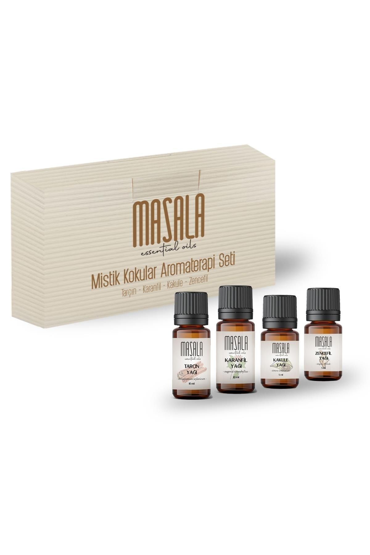 Masala Mistik Aromaterapi Seti - Mystical Aromatherapy Kit (karanfil 10 Ml -tarçın 10 Ml - Kakule 5 Ml -zen