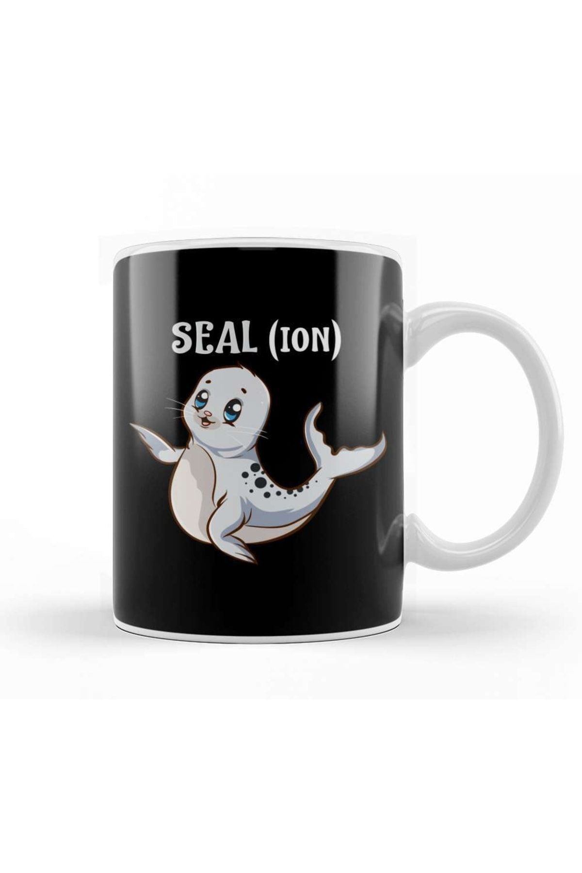 Baskı Dükkanı Seal(ion) Sea Lion Pun Funny Baby Sealion Pun Kupa Bardak Porselen