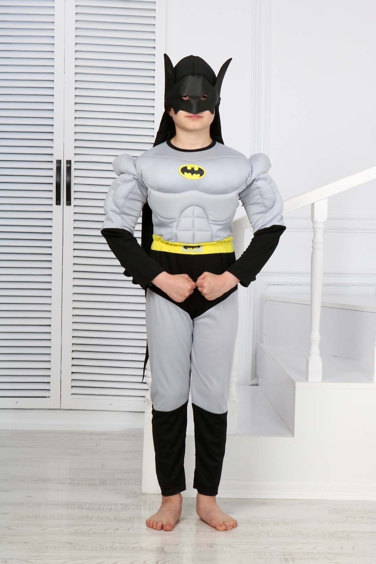 Batman Çocuk Kaslı Kostüm Çocuk Kaslı Kıyafeti