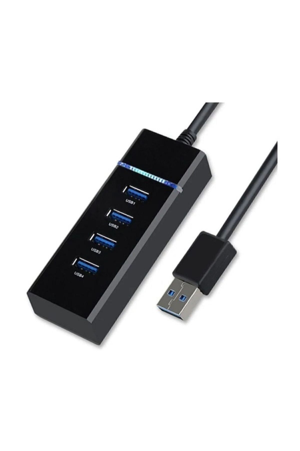 Genel Markalar Usb 3.0 4 Port Çoklayıcı Hub Çoklu Switch Çoğaltıcı Işıklı Adaptör Çevirici Dönüştürücü Pc Aparatı