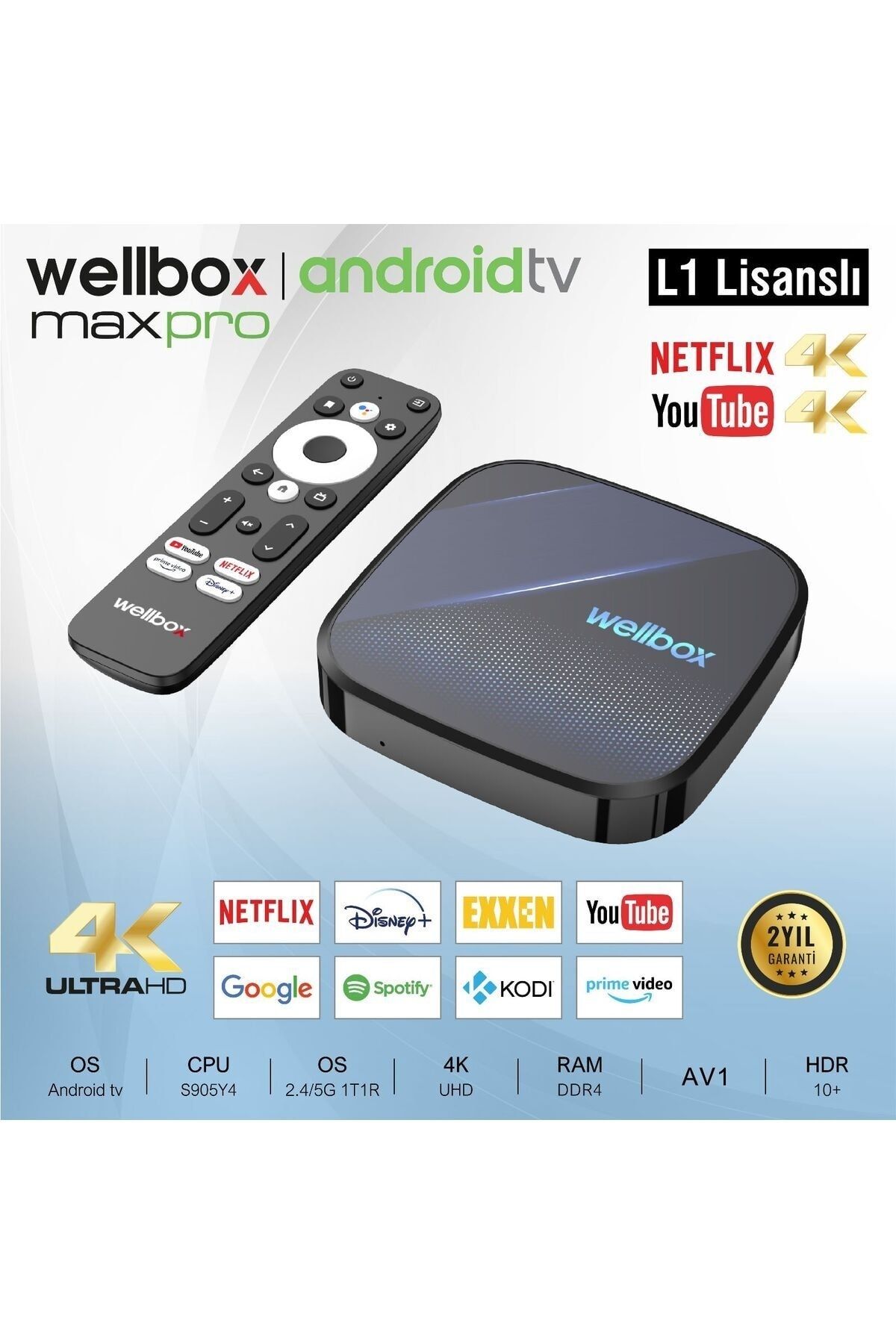 wellbox Max Pro 4k Android Tv Box Netflix 4k 2023